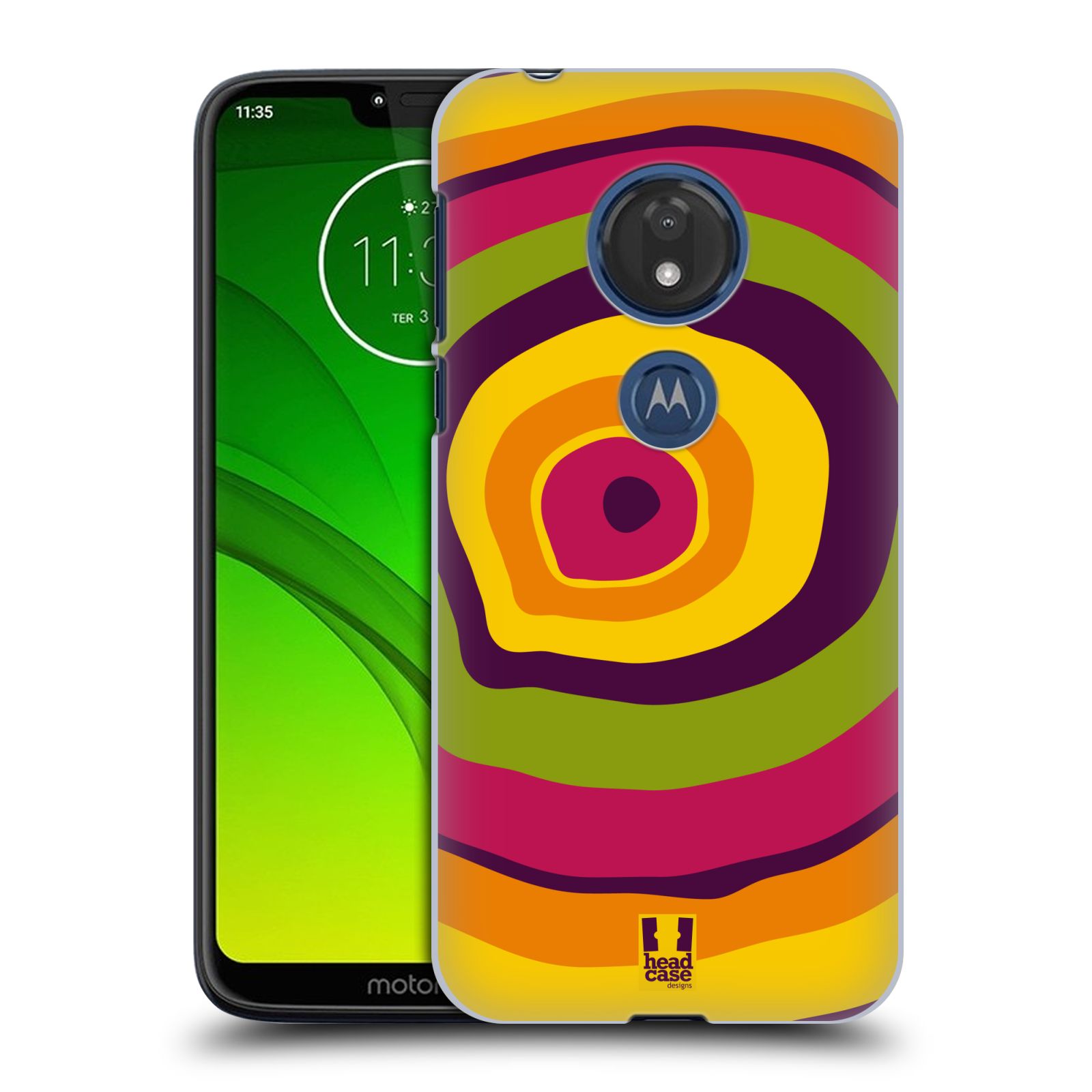 Pouzdro na mobil Motorola Moto G7 Play vzor Barevné letokruhy TROPICAL