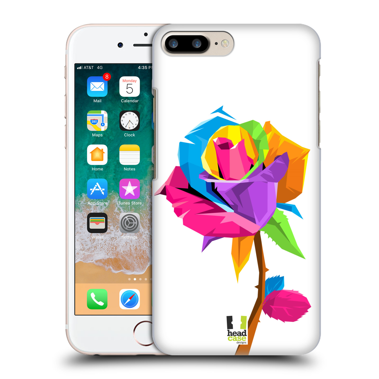 Plastové pouzdro pro mobil Apple Iphone 8 PLUS vzor POP ART kubismus růže