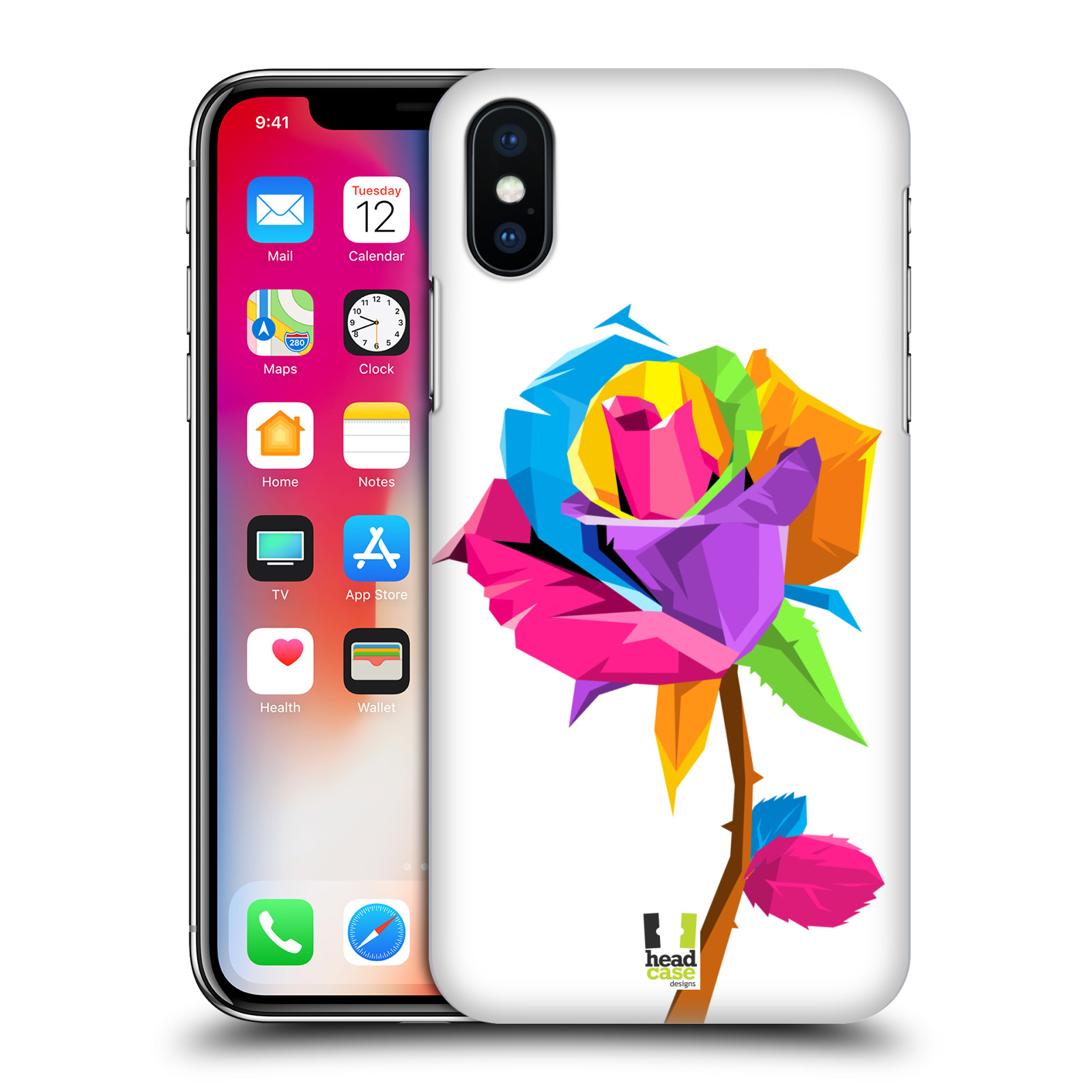 HEAD CASE plastový obal na mobil Apple Iphone X / XS vzor POP ART kubismus růže