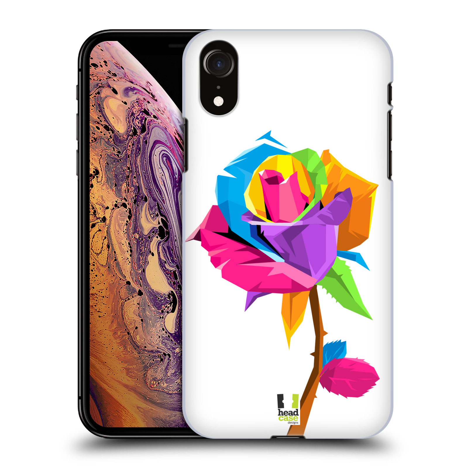 HEAD CASE plastový obal na mobil Apple Iphone XR vzor POP ART kubismus růže