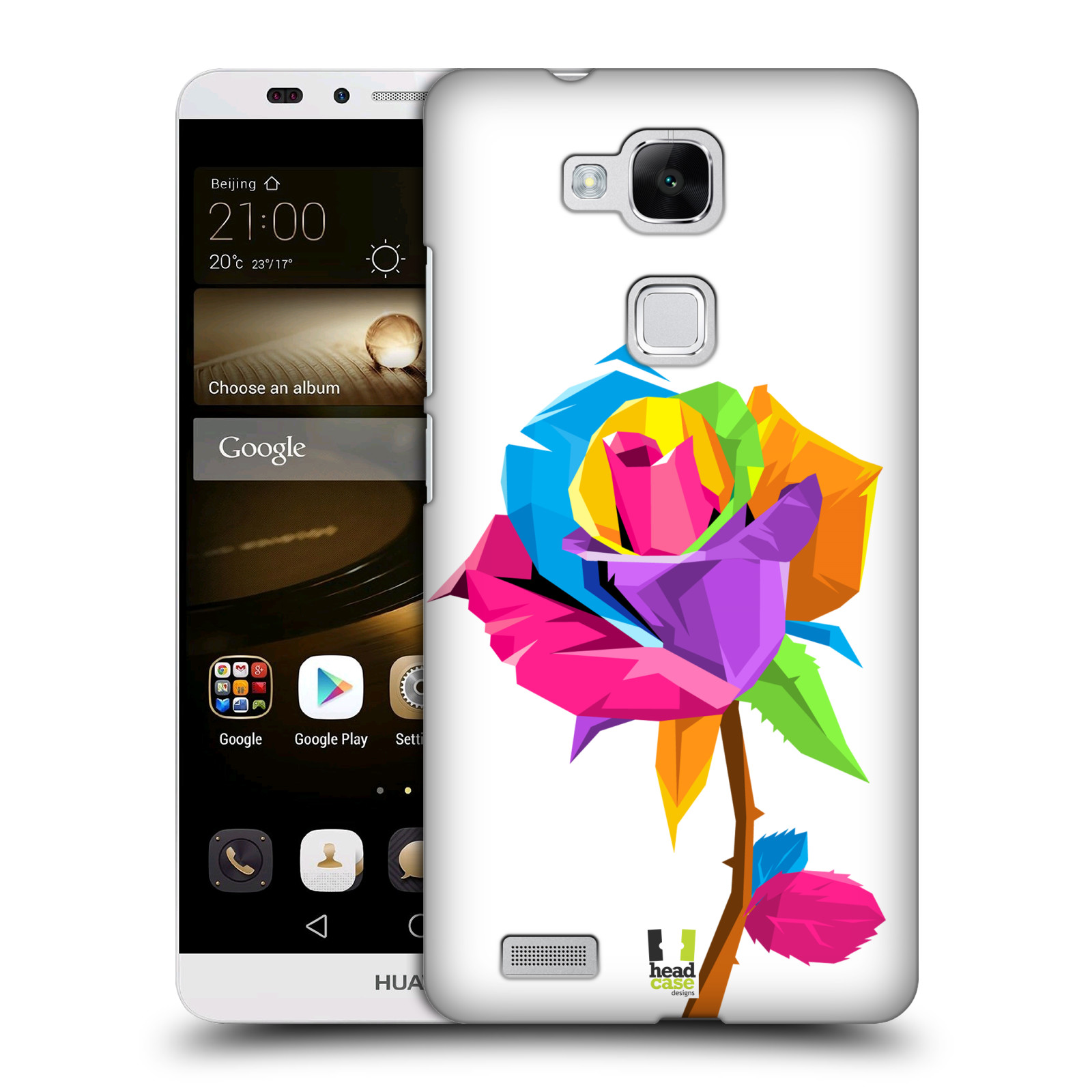 HEAD CASE plastový obal na mobil Huawei Mate 7 vzor POP ART kubismus růže