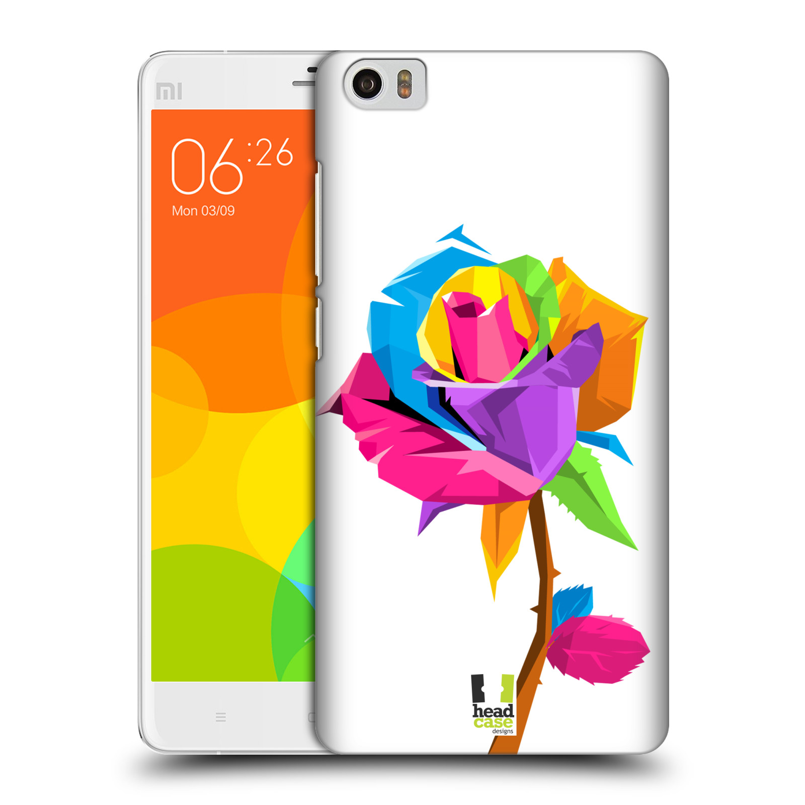 HEAD CASE pevný plastový obal na mobil XIAOMI Mi Note vzor POP ART kubismus růže