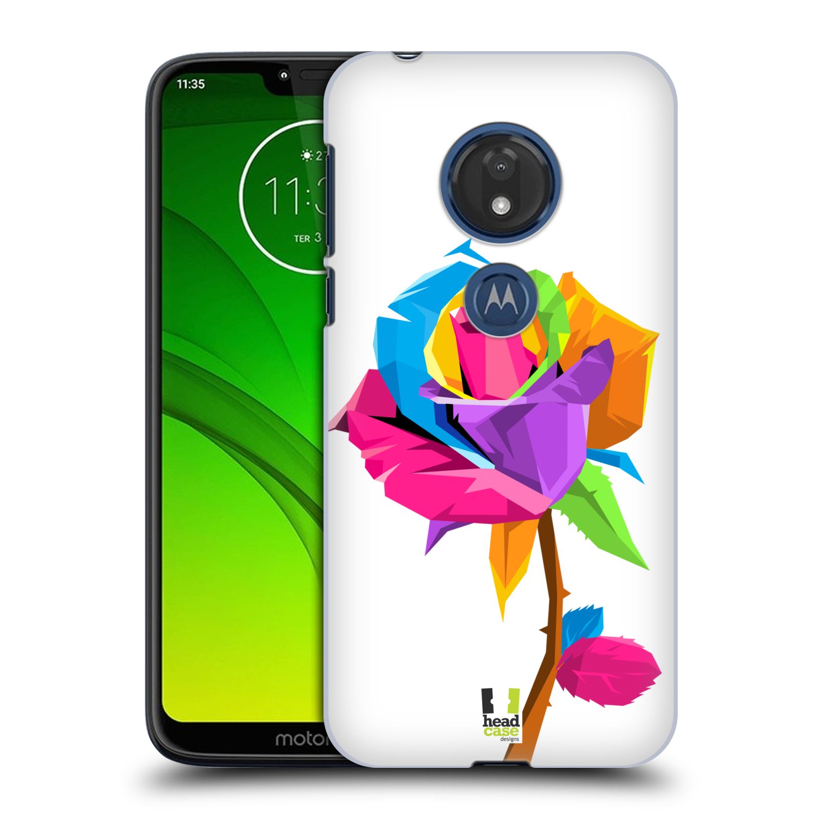 Pouzdro na mobil Motorola Moto G7 Play vzor POP ART kubismus růže
