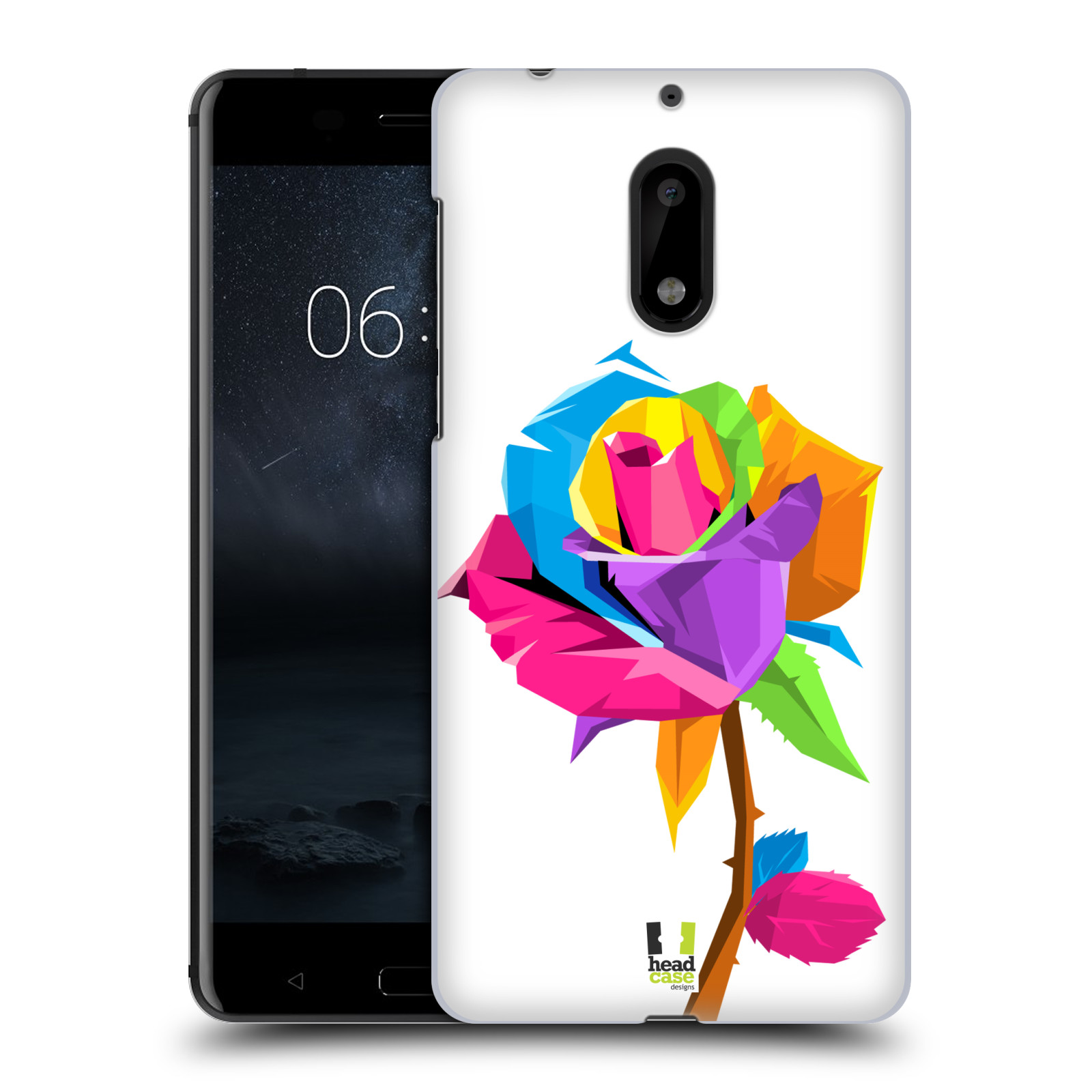 HEAD CASE plastový obal na mobil Nokia 6 vzor POP ART kubismus růže