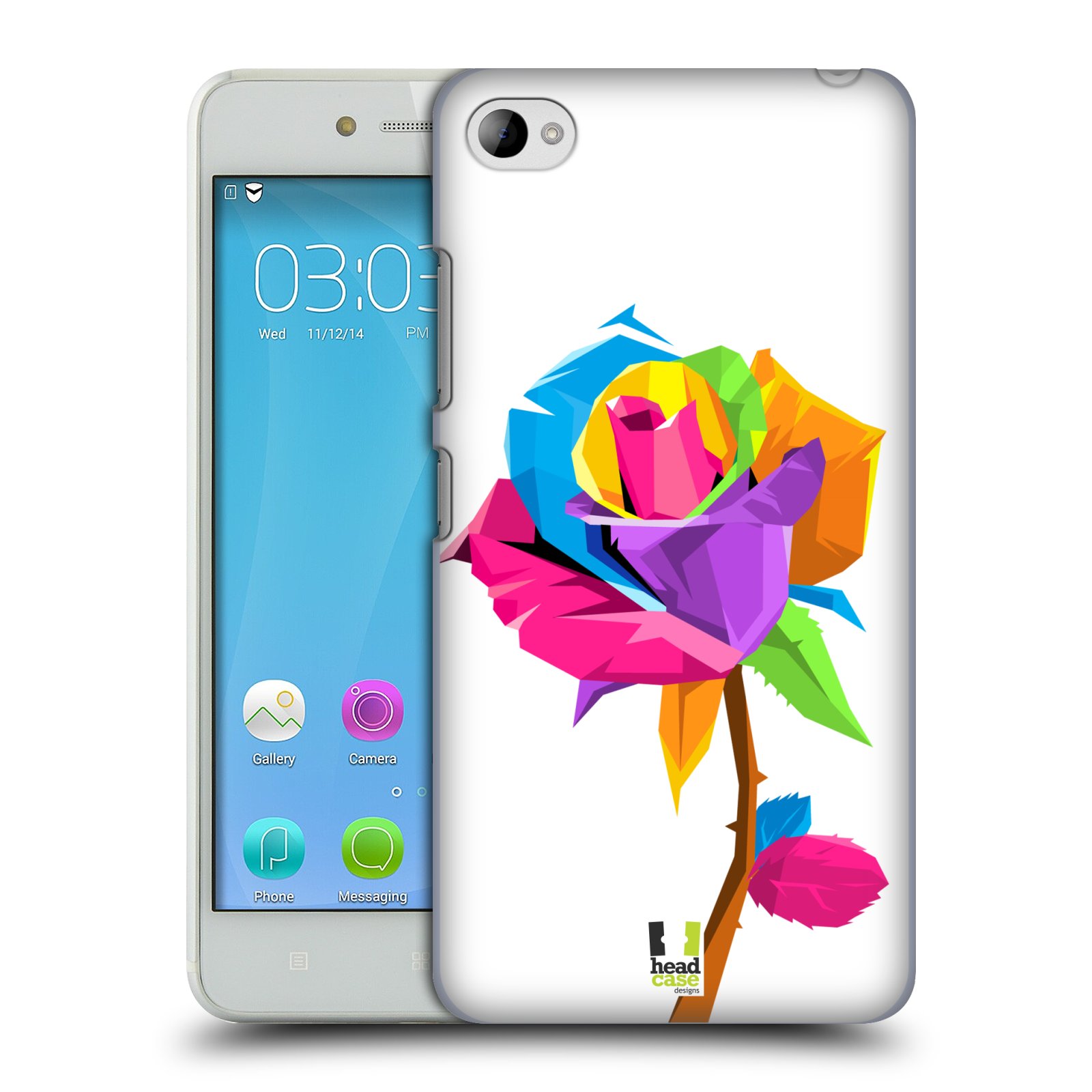 HEAD CASE pevný plastový obal na mobil LENOVO S90 vzor POP ART kubismus růže