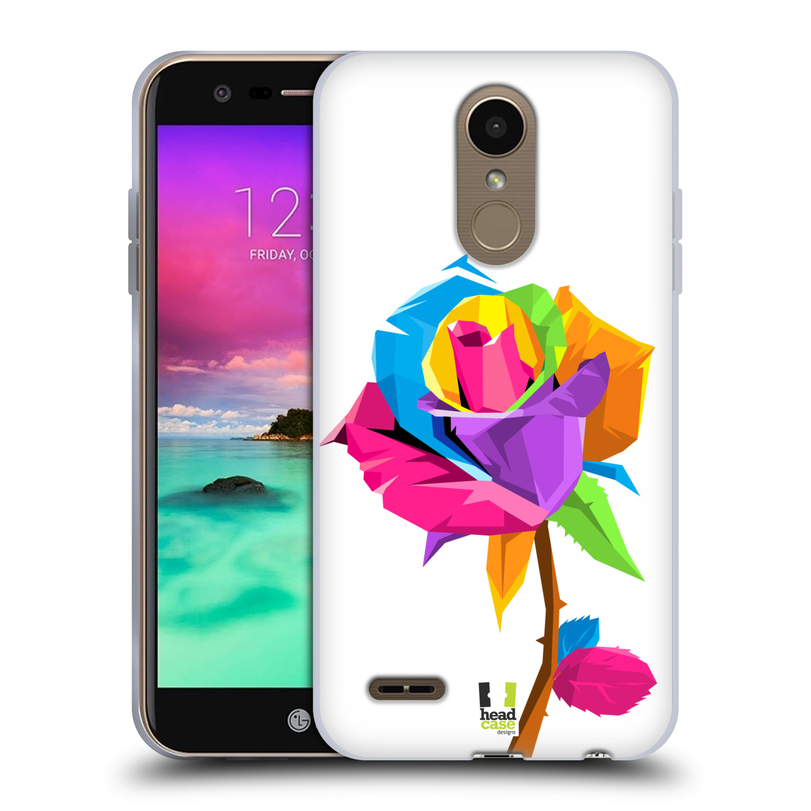 HEAD CASE silikonový obal na mobil LG K11 / K10 2018 vzor POP ART kubismus růže