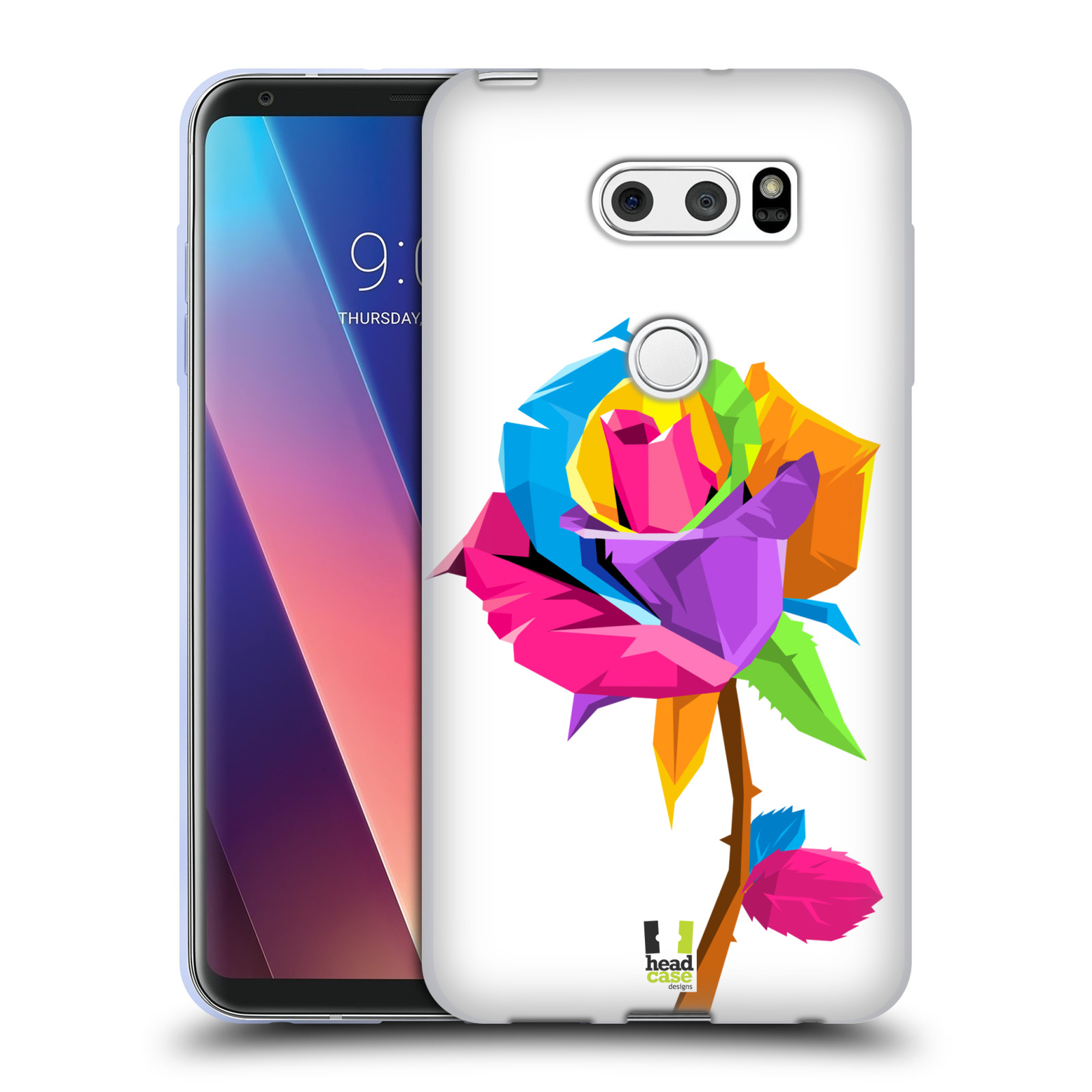 HEAD CASE silikonový obal na mobil LG V30 / V30 PLUS vzor POP ART kubismus růže