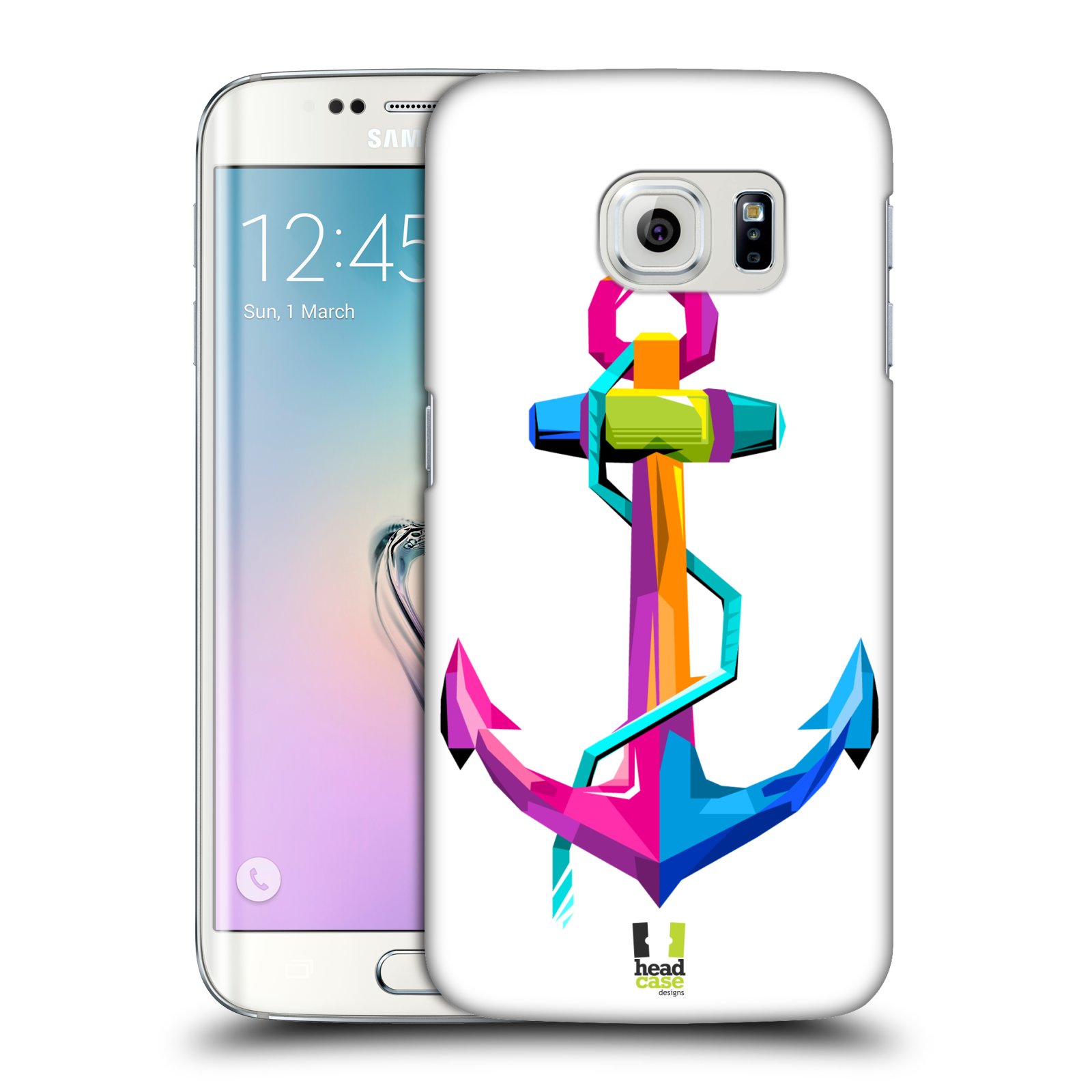 HEAD CASE plastový obal na mobil SAMSUNG Galaxy S6 EDGE (G9250, G925, G925F) vzor POP ART kubismus kotva naděje