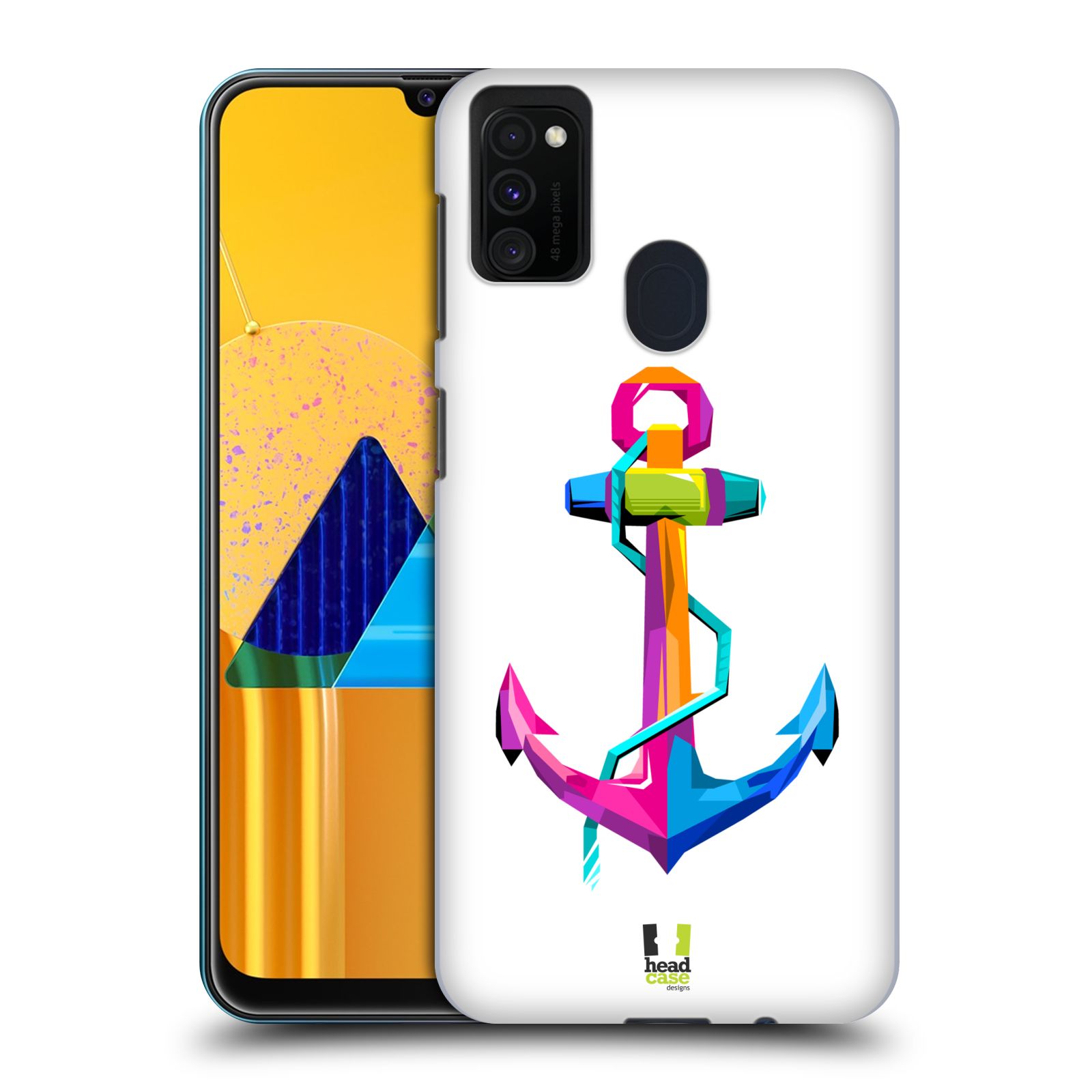 Zadní kryt na mobil Samsung Galaxy M21 vzor POP ART kubismus kotva naděje