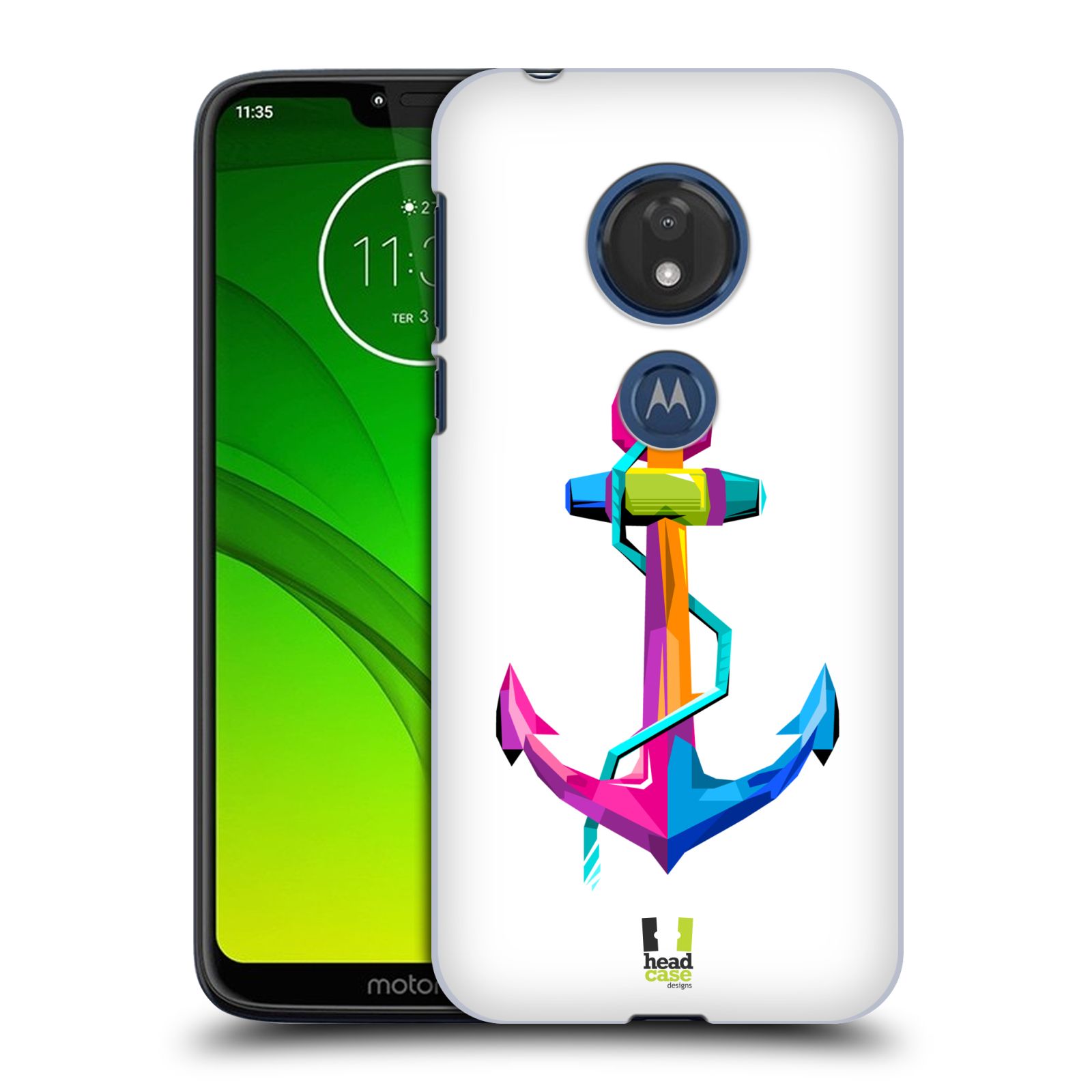 Pouzdro na mobil Motorola Moto G7 Play vzor POP ART kubismus kotva naděje