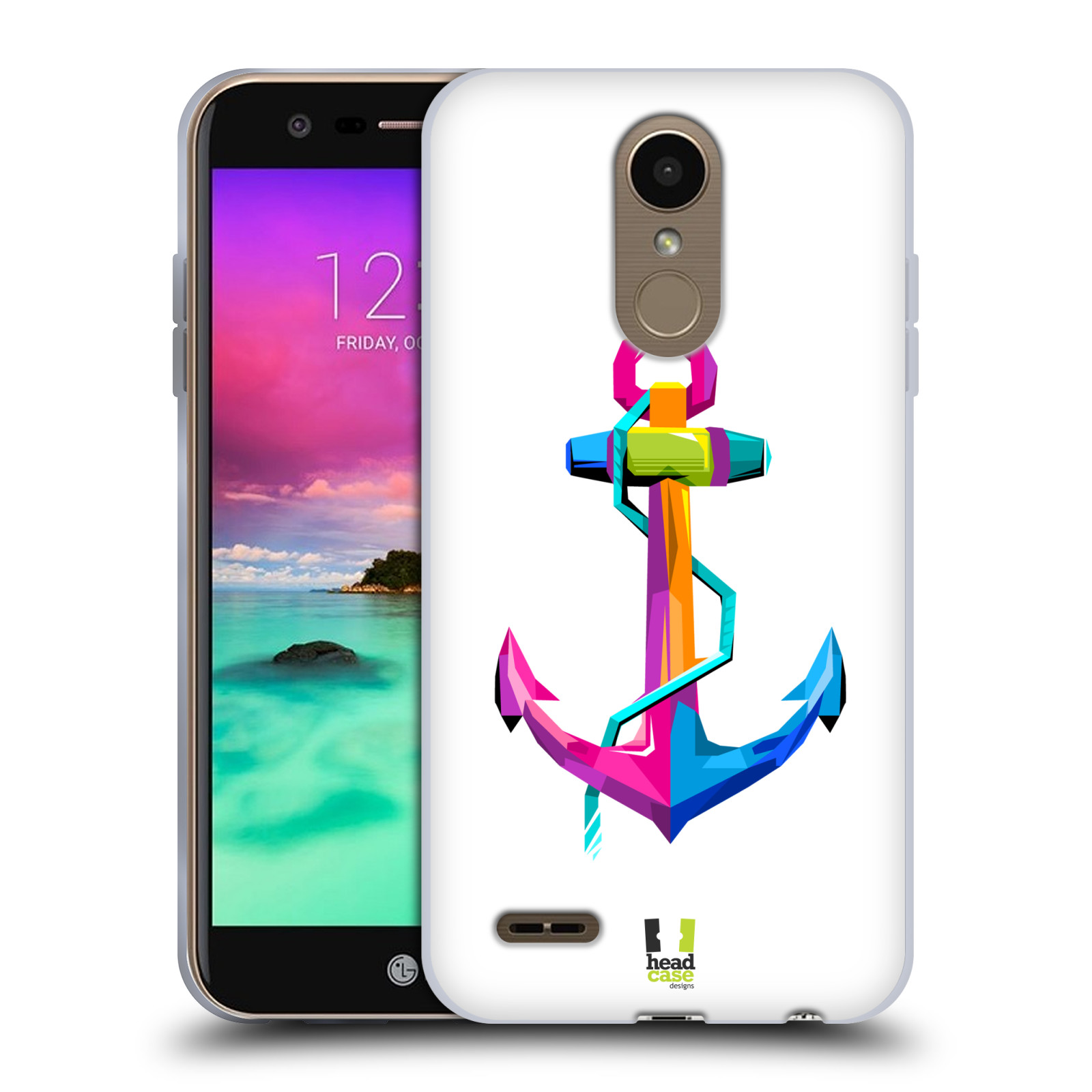 HEAD CASE silikonový obal na mobil LG K11 / K10 2018 vzor POP ART kubismus kotva naděje