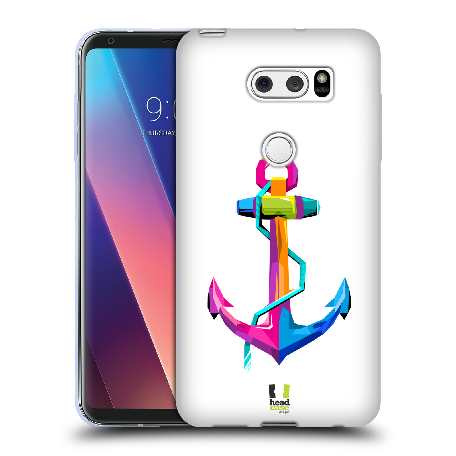 HEAD CASE silikonový obal na mobil LG V30 / V30 PLUS vzor POP ART kubismus kotva naděje