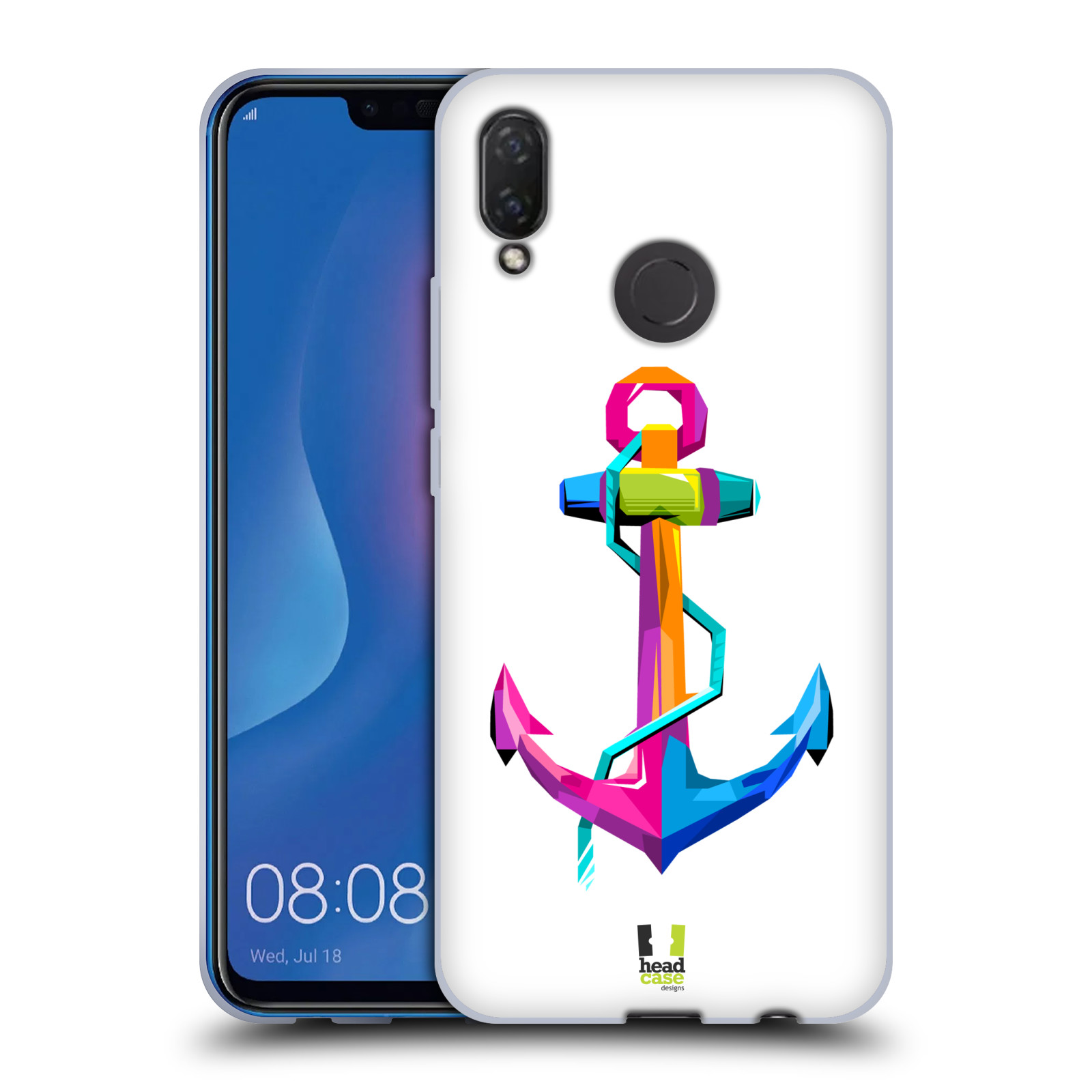 HEAD CASE silikon obal na mobil Huawei Nova 3i / Huawei P Smart Plus vzor POP ART kubismus kotva naděje