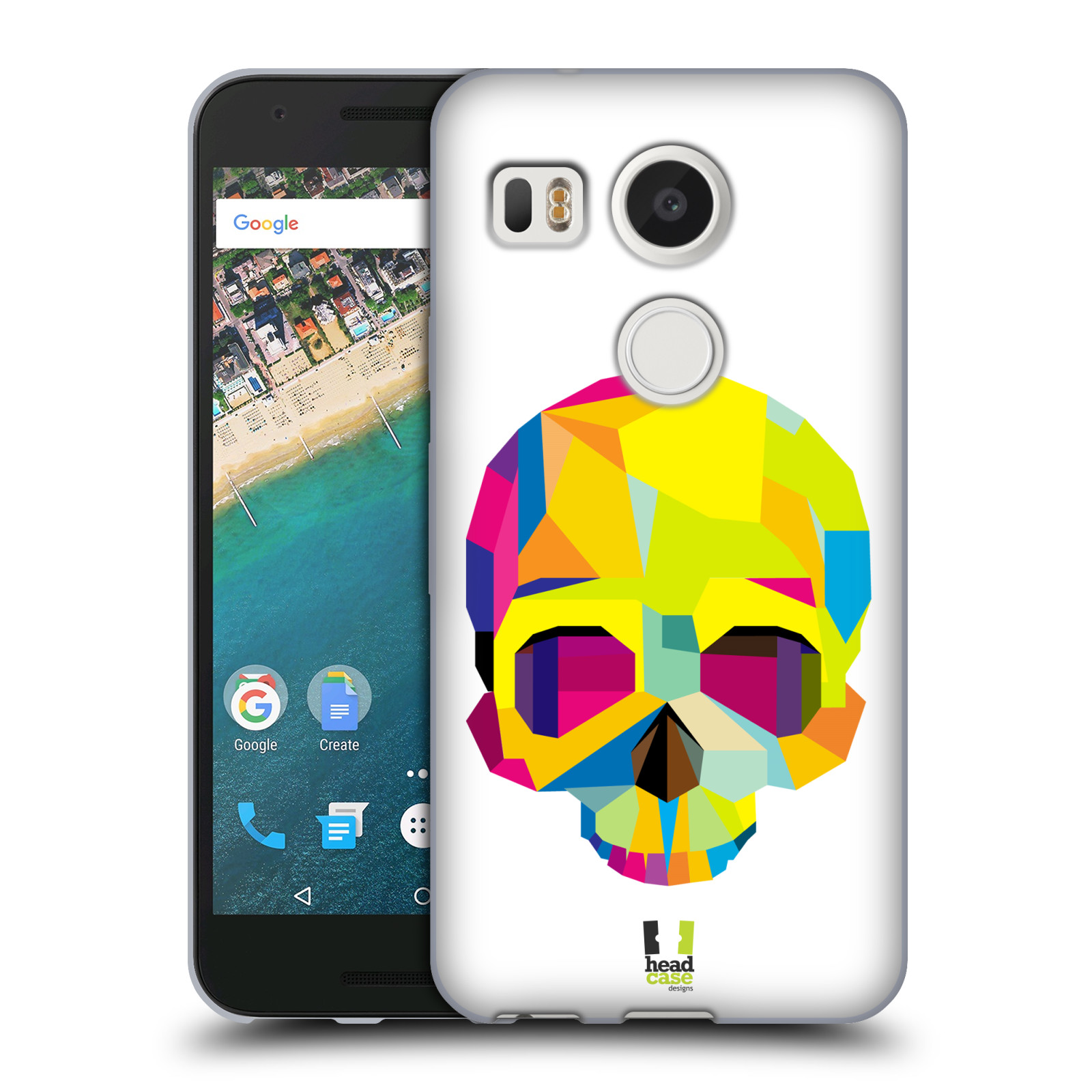 HEAD CASE silikonový obal na mobil LG NEXUS 5X vzor POP ART kubismus smrtelnost