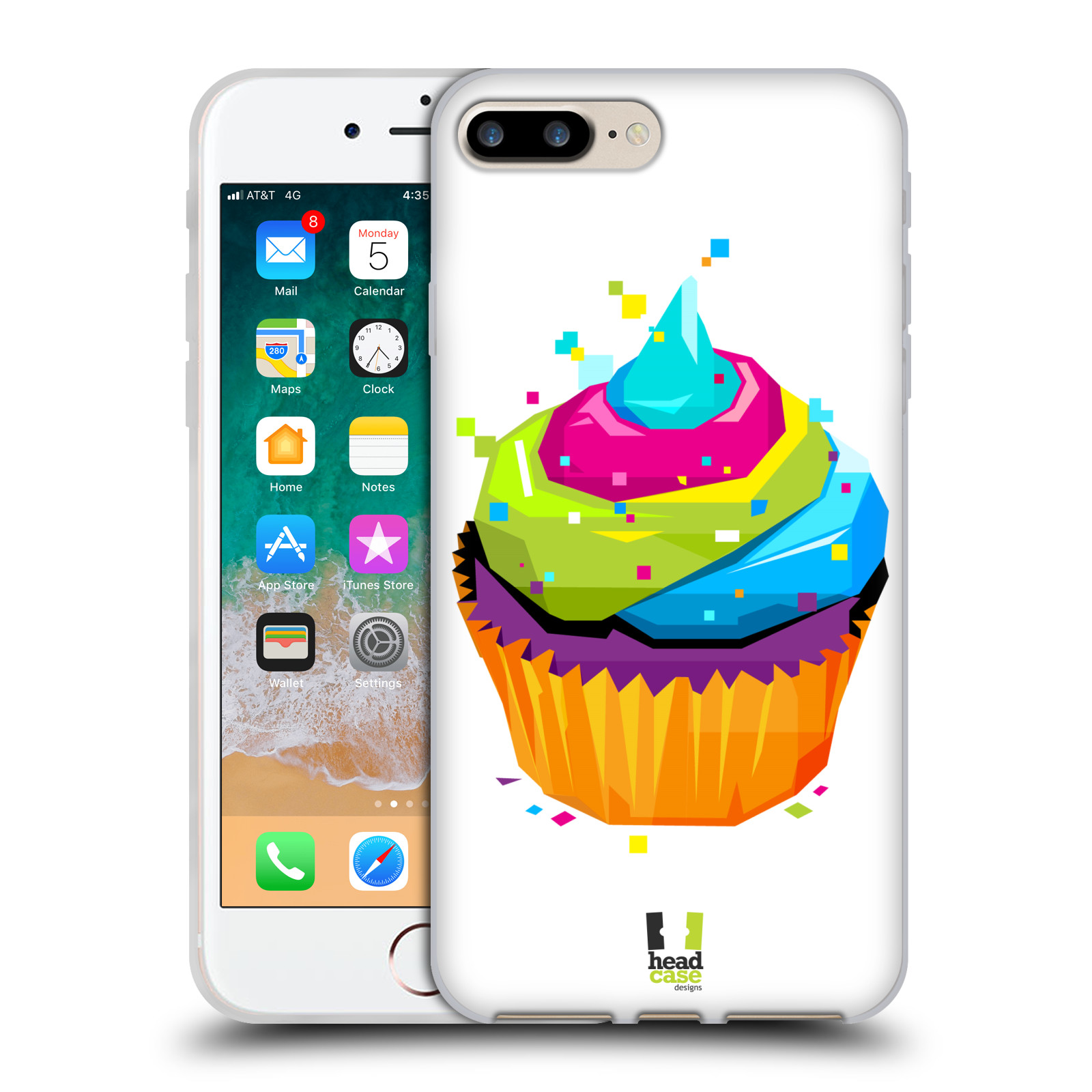 HEAD CASE silikonový obal na mobil Apple Iphone 7 PLUS vzor POP ART kubismus dortík