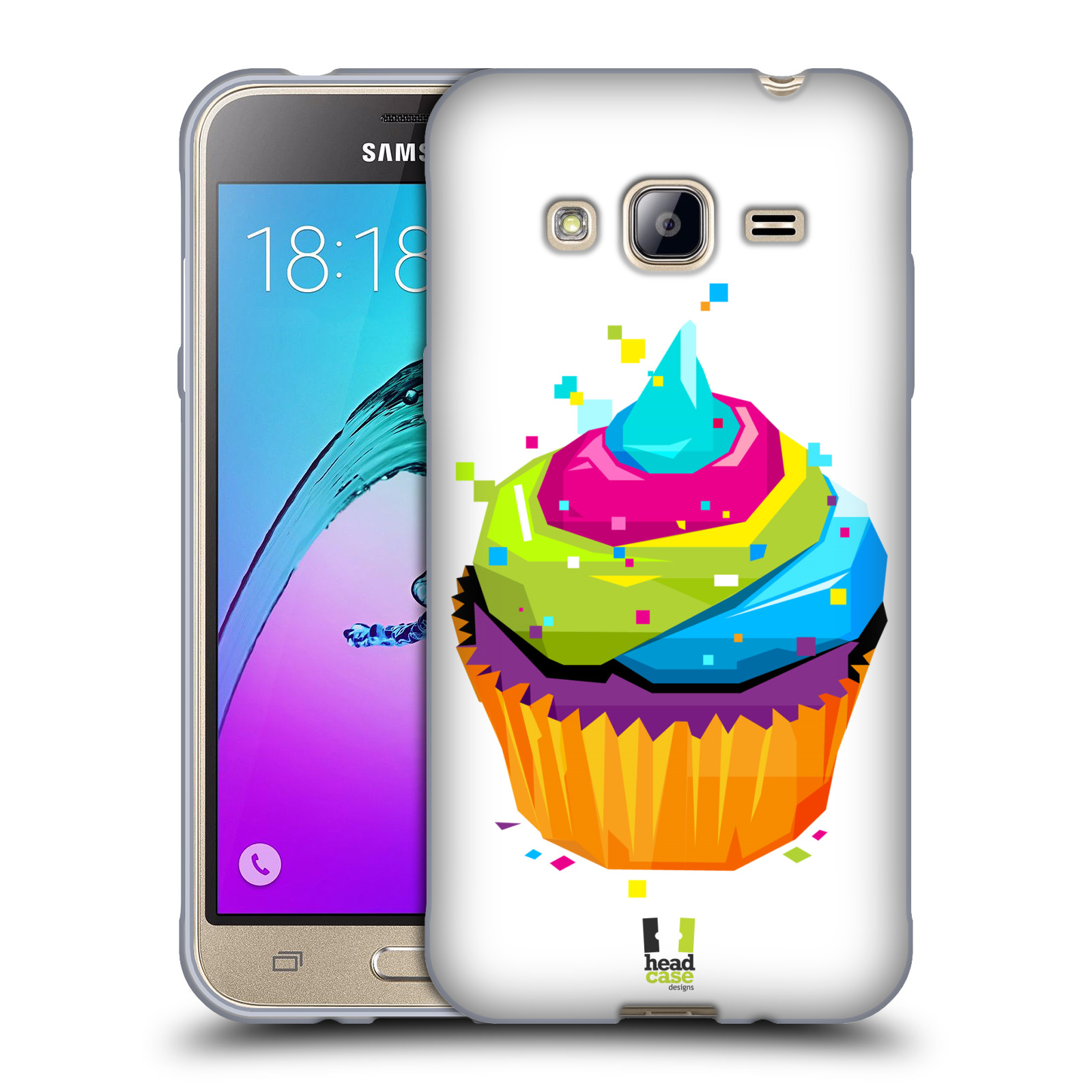 HEAD CASE silikonový obal na mobil Samsung Galaxy J3, J3 2016 vzor POP ART kubismus dortík