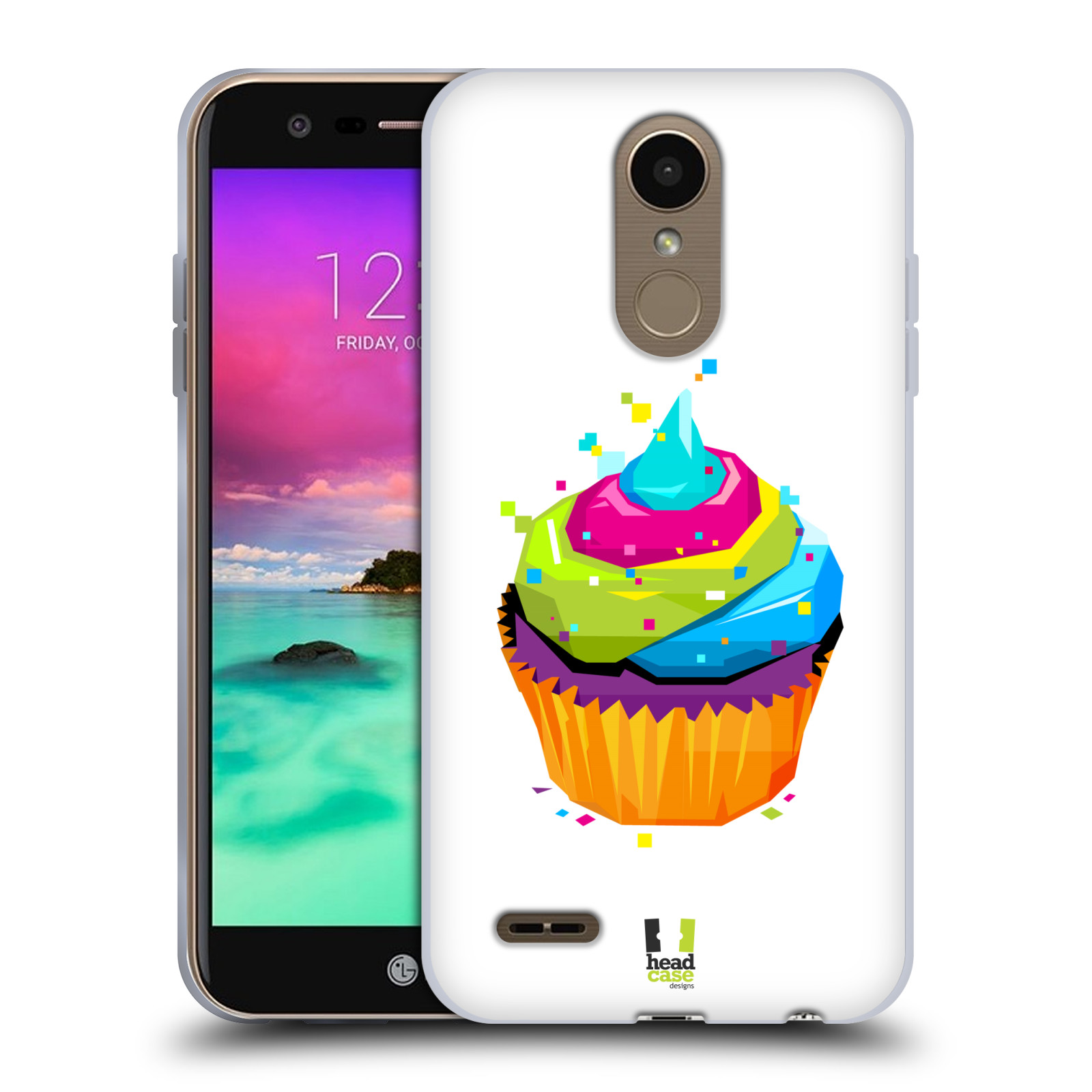 HEAD CASE silikonový obal na mobil LG K11 / K10 2018 vzor POP ART kubismus dortík