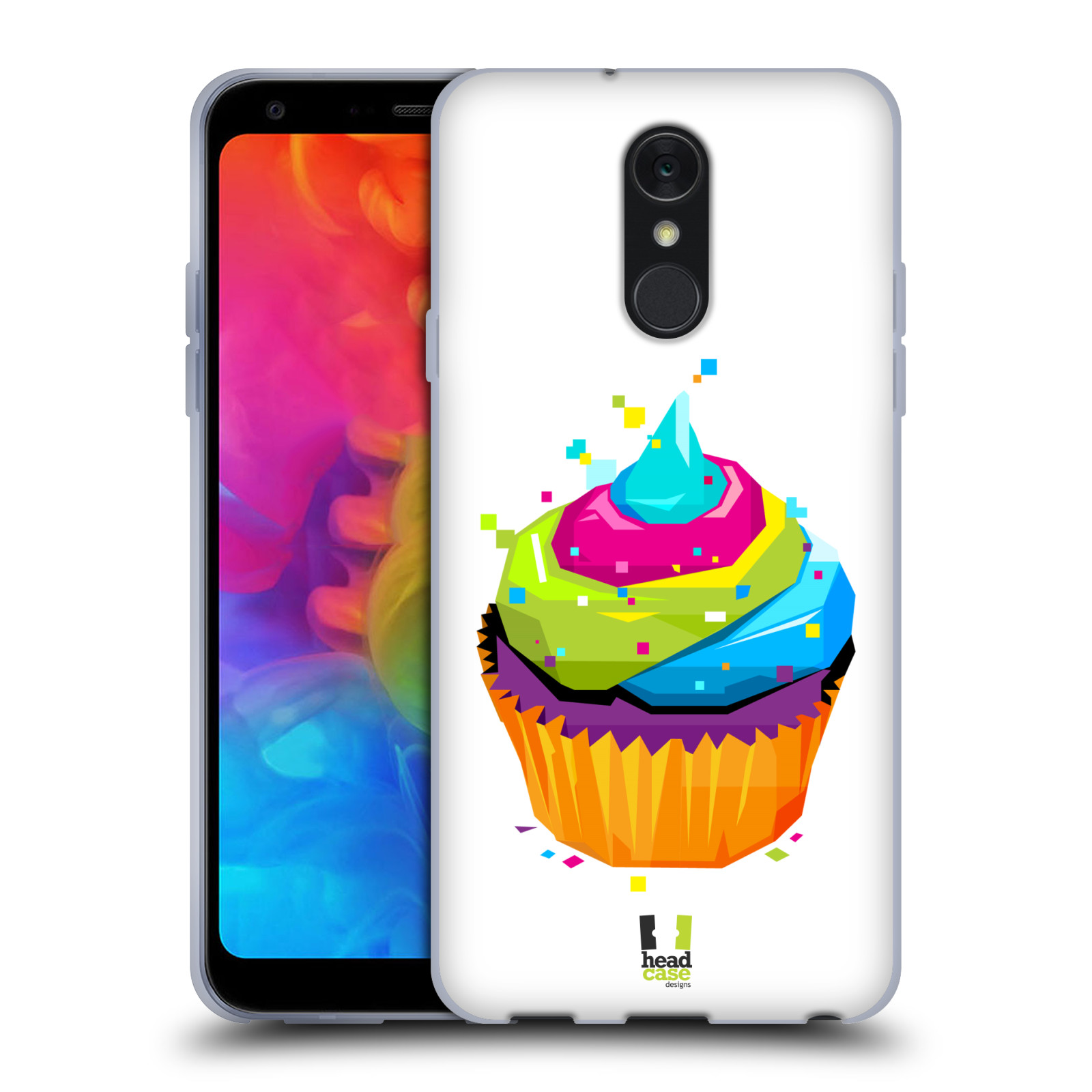 Pouzdro na mobil LG Q7 - HEAD CASE - POP ART kubismus dortík
