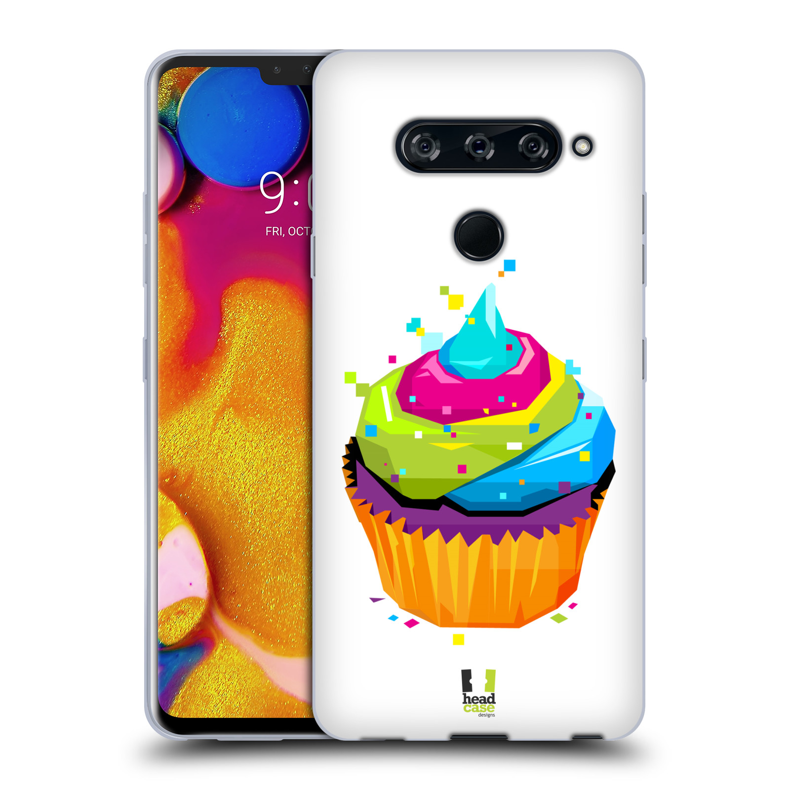 Pouzdro na mobil LG V40 ThinQ vzor POP ART kubismus dortík