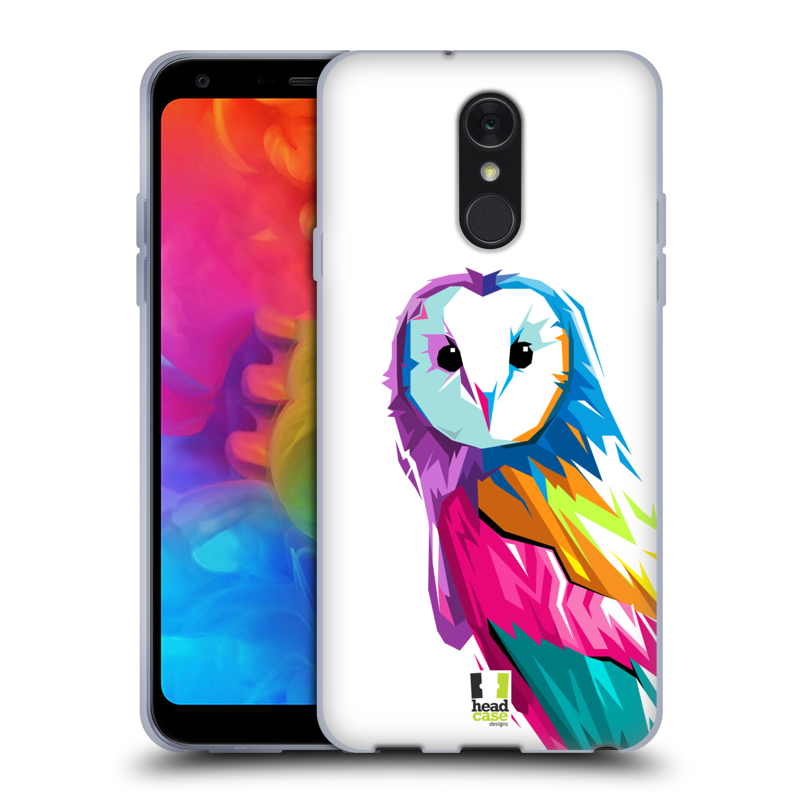 Pouzdro na mobil LG Q7 - HEAD CASE - POP ART kubismus SOVA