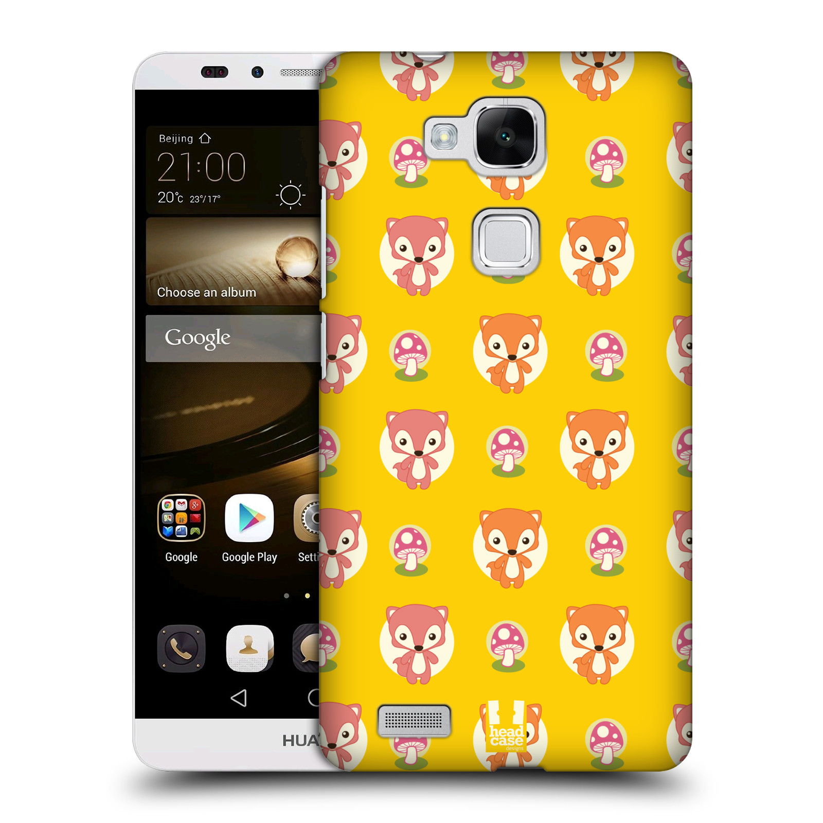 HEAD CASE plastový obal na mobil Huawei Mate 7 vzor roztomilé zvířecí vzory lištičky