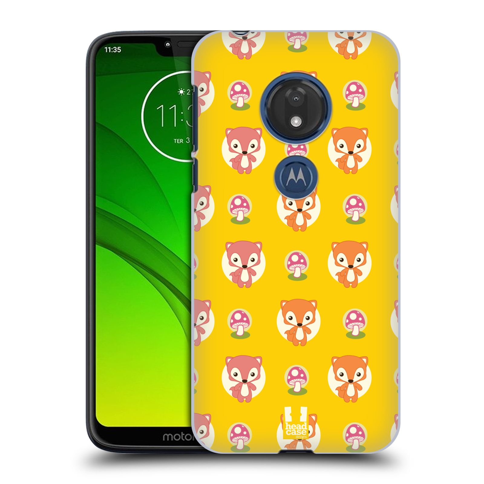 Pouzdro na mobil Motorola Moto G7 Play vzor roztomilé zvířecí vzory lištičky