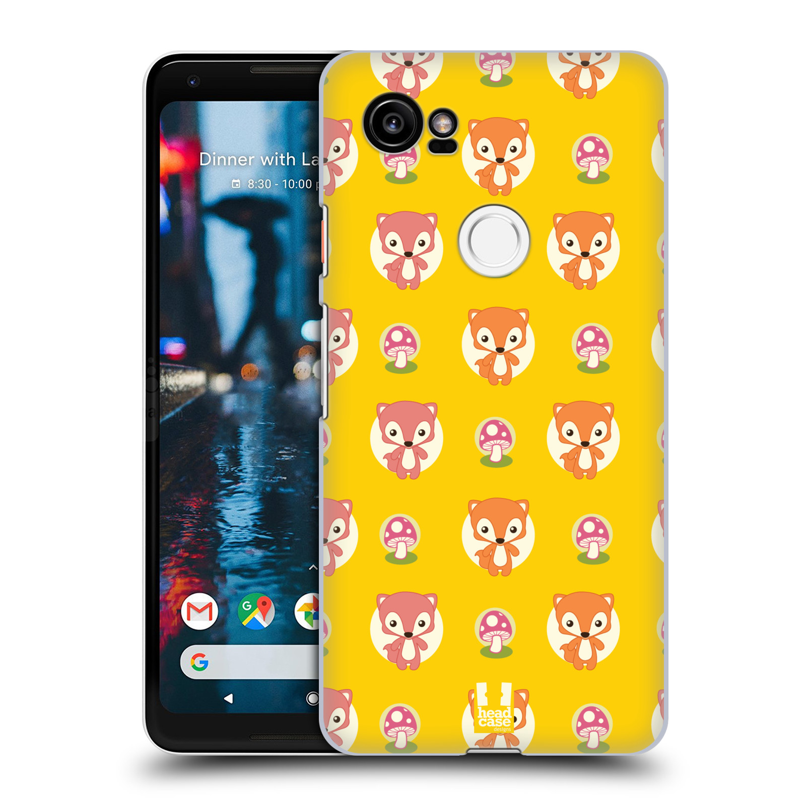 HEAD CASE plastový obal na mobil Google Pixel 2 XL vzor roztomilé zvířecí vzory lištičky