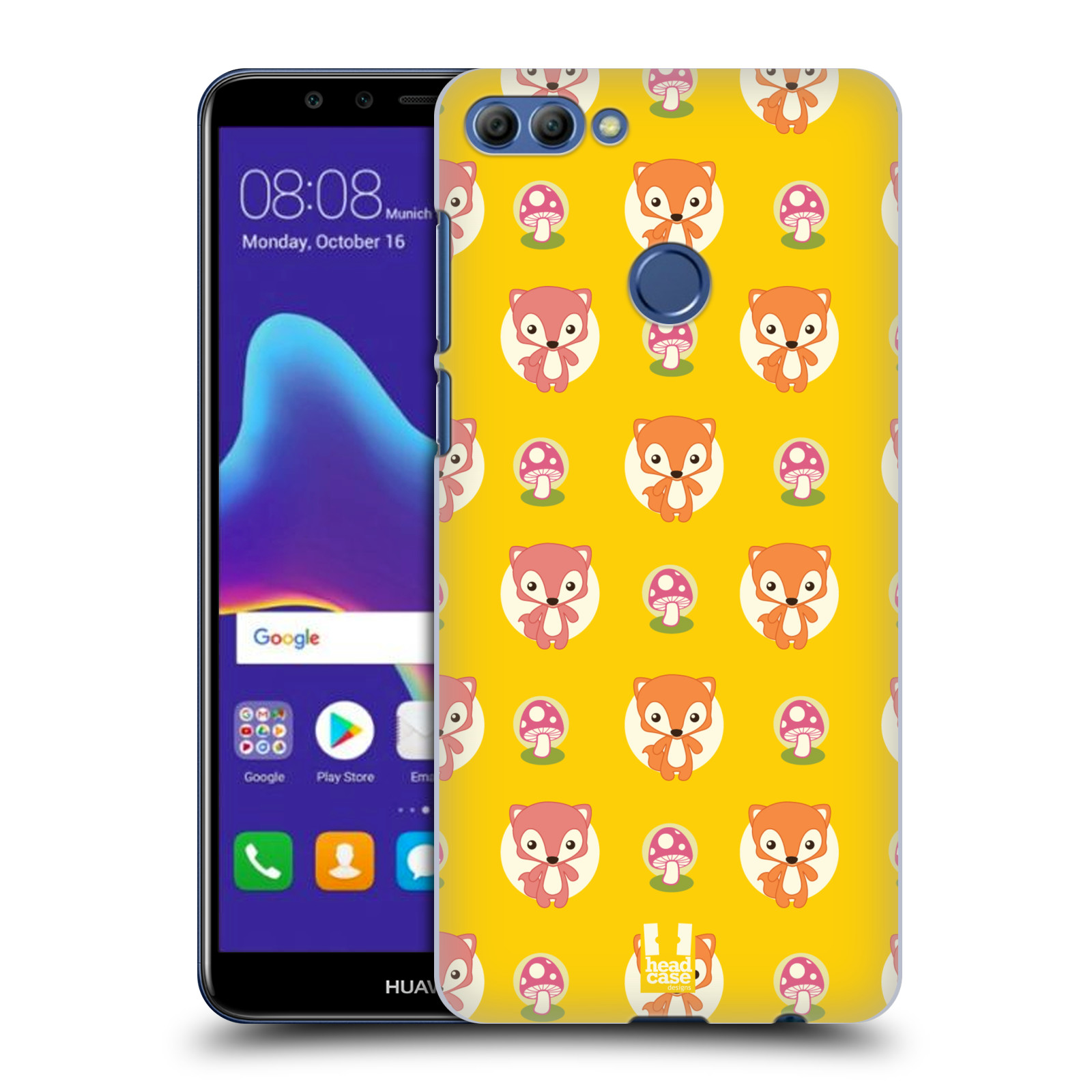 HEAD CASE plastový obal na mobil Huawei Y9 2018 vzor roztomilé zvířecí vzory lištičky