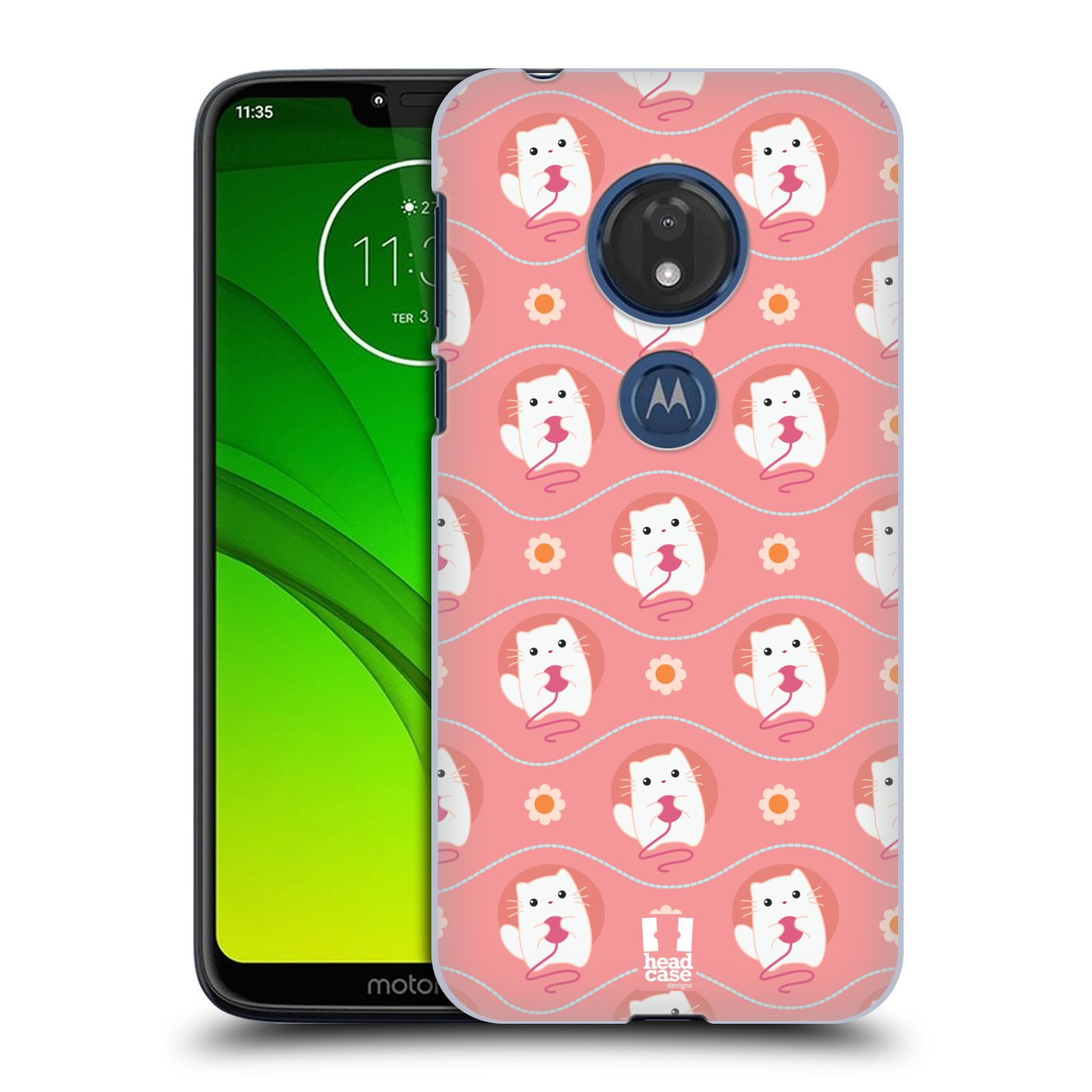 Pouzdro na mobil Motorola Moto G7 Play vzor roztomilé zvířecí vzory kočičky
