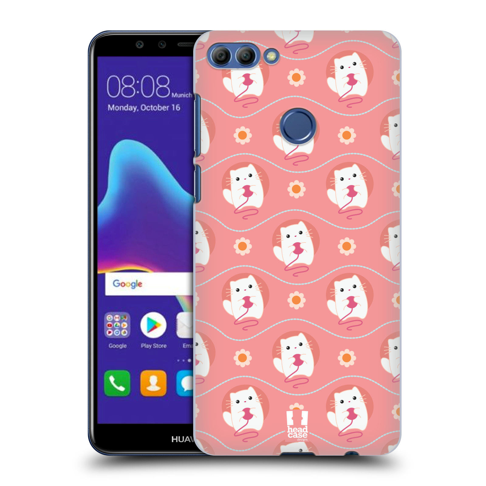 HEAD CASE plastový obal na mobil Huawei Y9 2018 vzor roztomilé zvířecí vzory kočičky