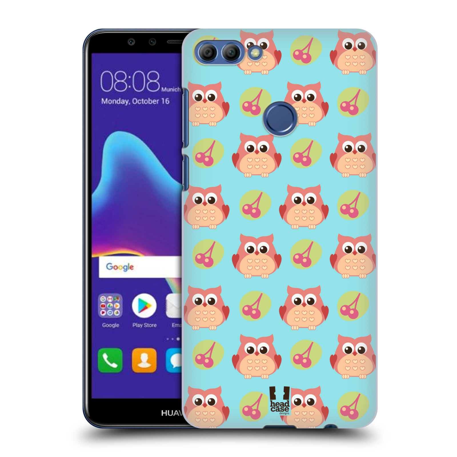 HEAD CASE plastový obal na mobil Huawei Y9 2018 vzor roztomilé zvířecí vzory sovičky