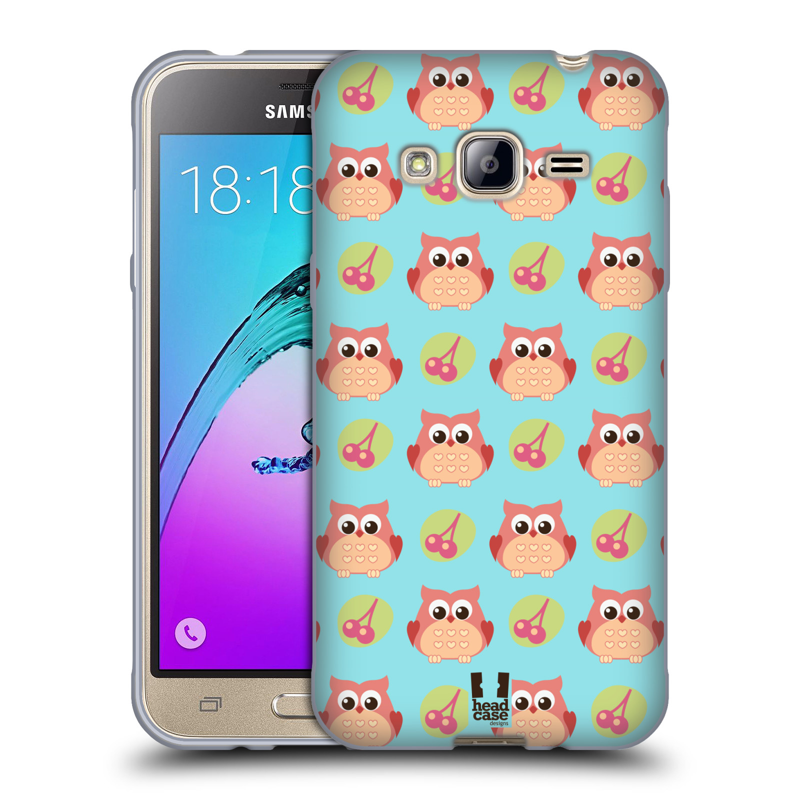 HEAD CASE silikonový obal na mobil Samsung Galaxy J3, J3 2016 vzor roztomilé zvířecí vzory sovičky