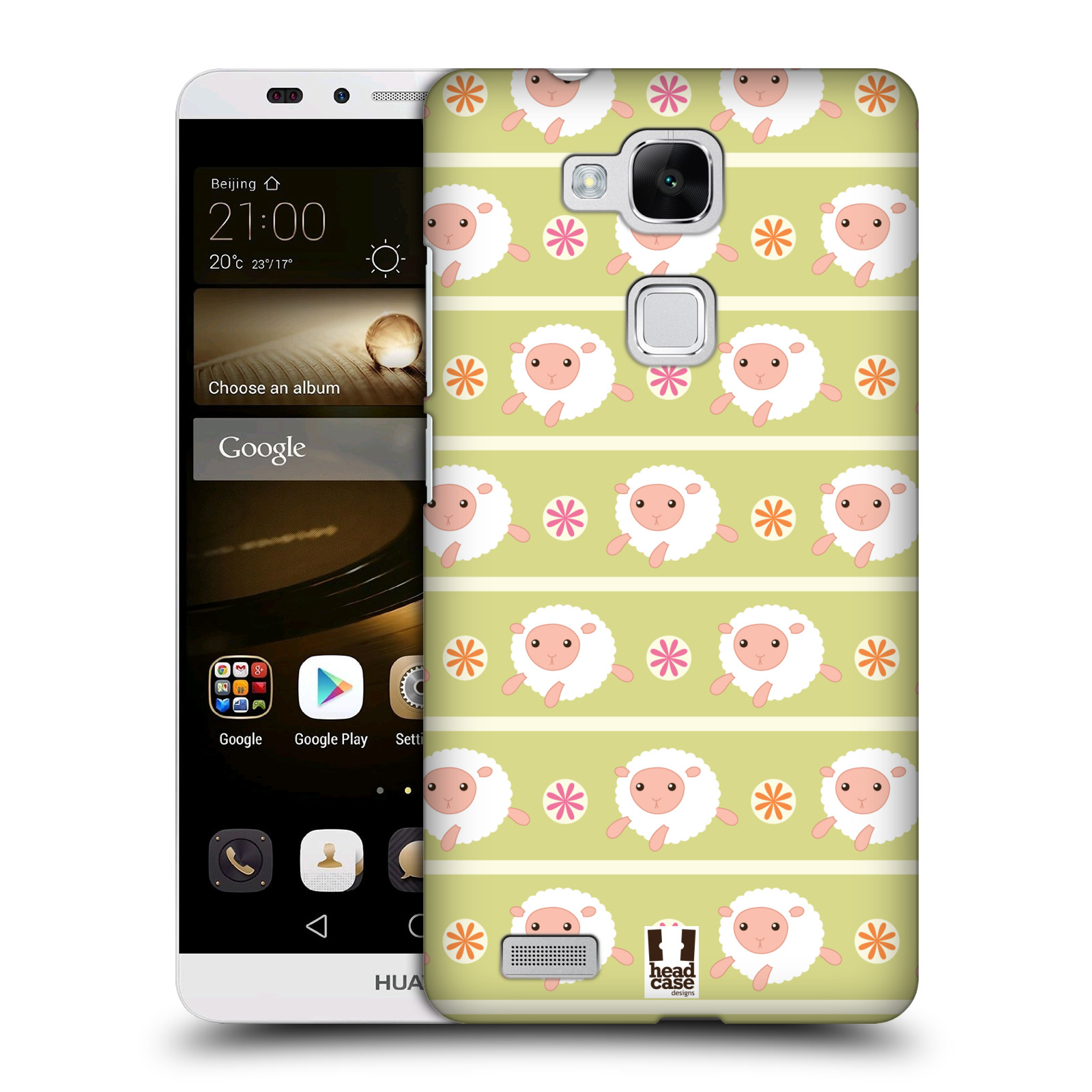 HEAD CASE plastový obal na mobil Huawei Mate 7 vzor roztomilé zvířecí vzory ovečky