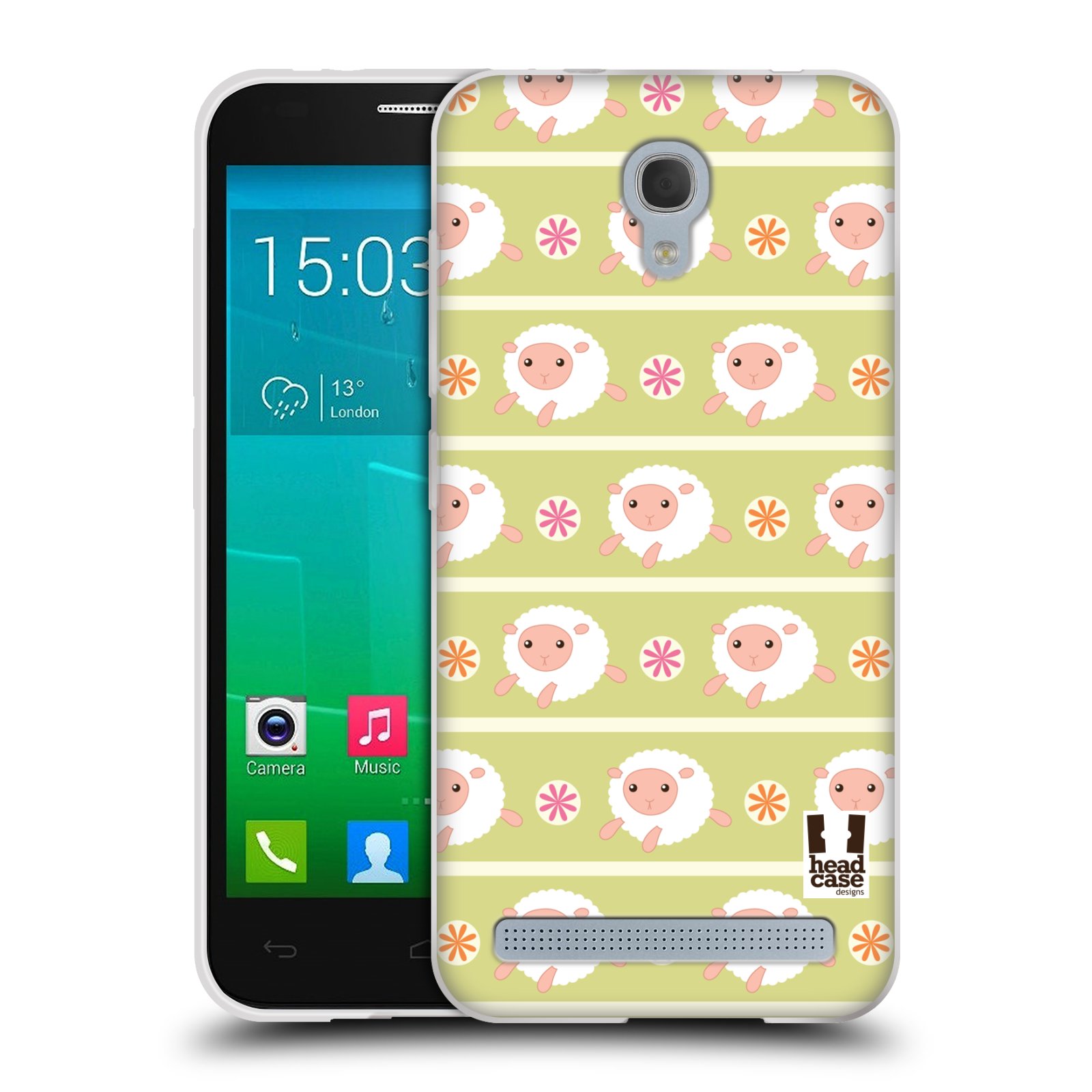 HEAD CASE silikonový obal na mobil Alcatel Idol 2 MINI S 6036Y vzor roztomilé zvířecí vzory ovečky