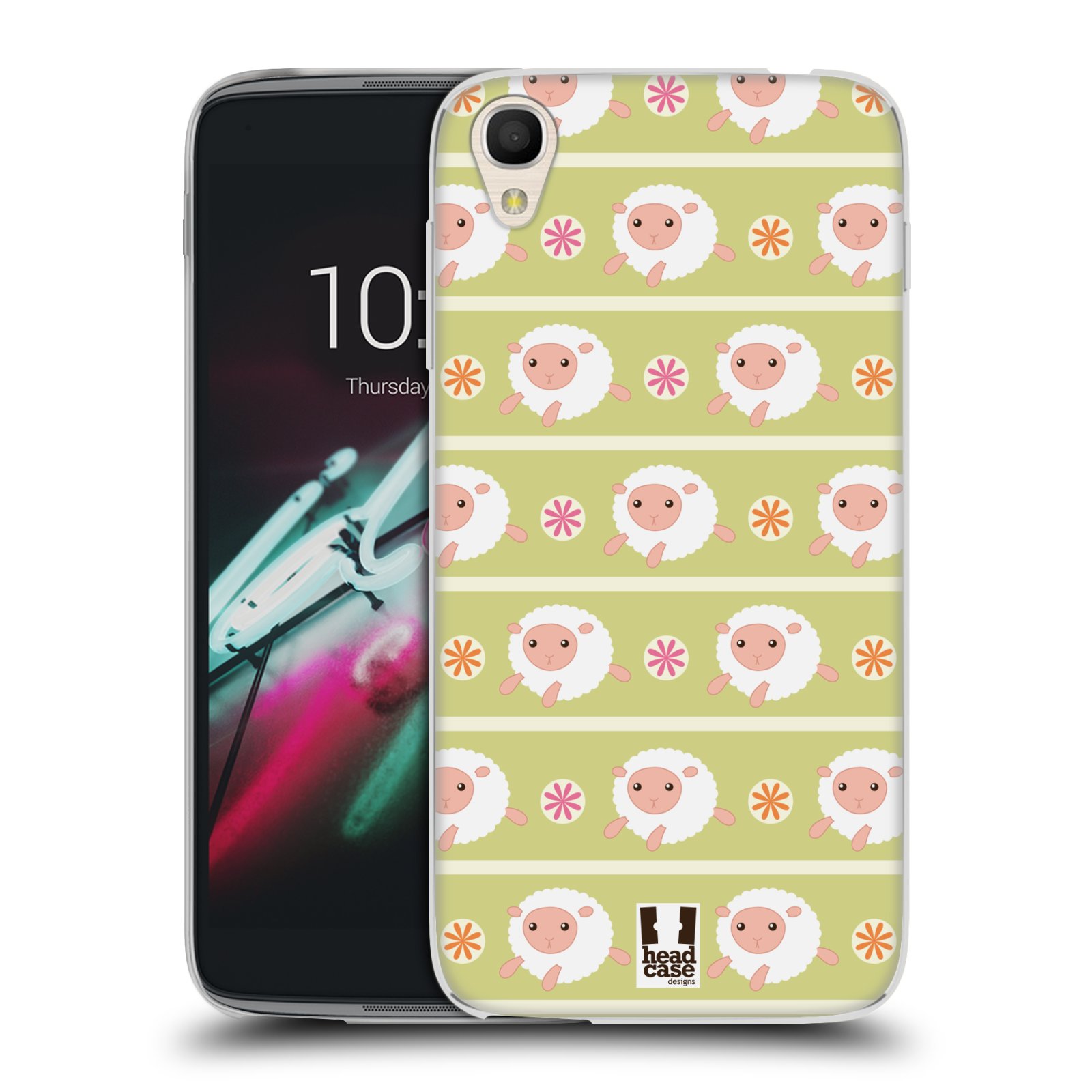 HEAD CASE silikonový obal na mobil Alcatel Idol 3 OT-6039Y (4.7) vzor roztomilé zvířecí vzory ovečky