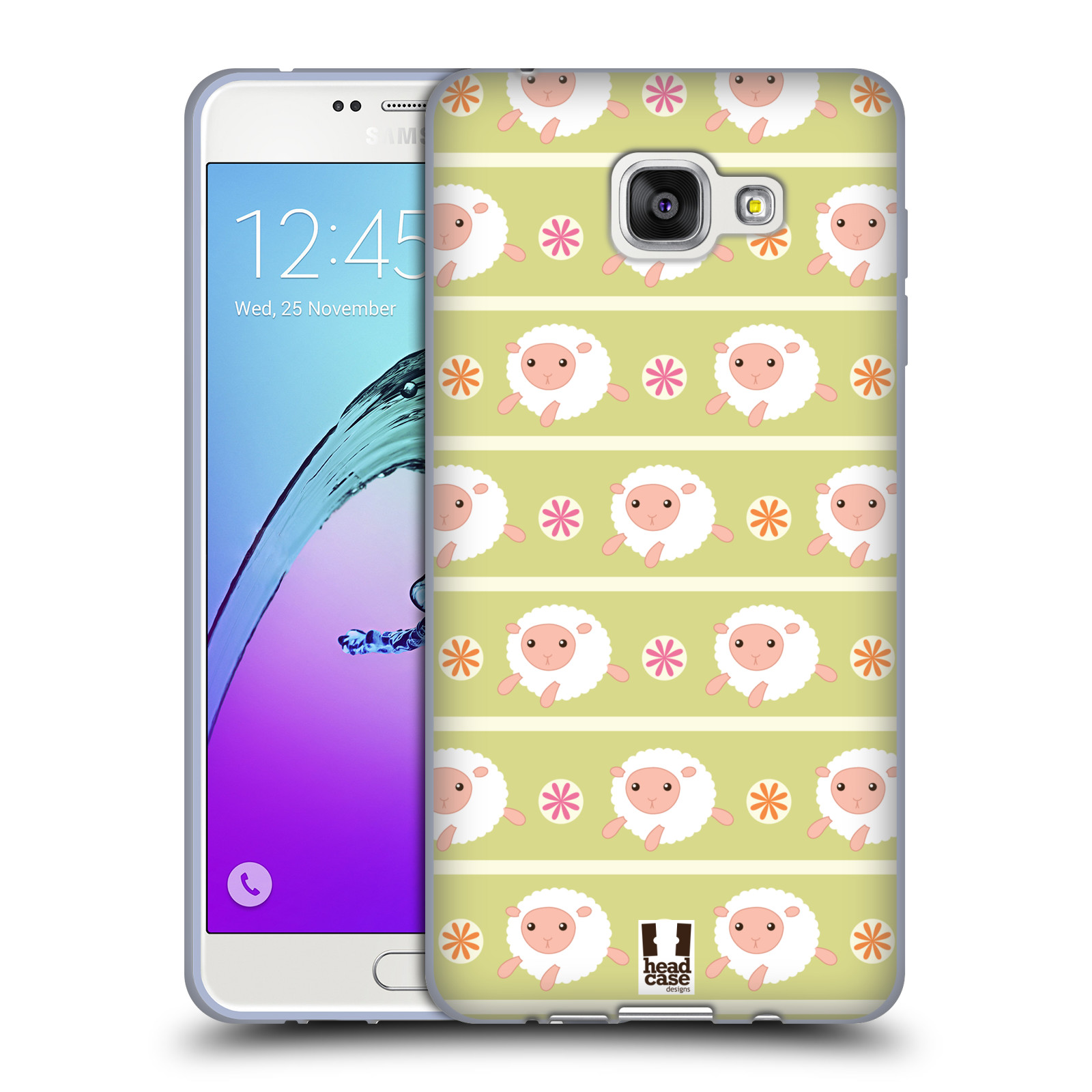 HEAD CASE silikonový obal na mobil Samsung Galaxy A7 (2016) vzor roztomilé zvířecí vzory ovečky