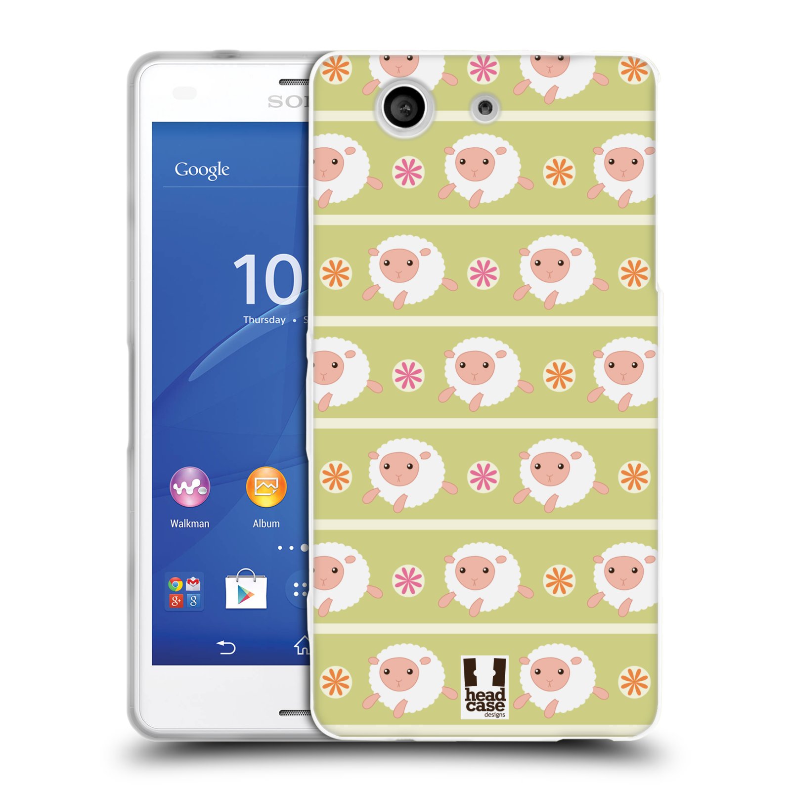 HEAD CASE silikonový obal na mobil Sony Xperia Z3 COMPACT (D5803) vzor roztomilé zvířecí vzory ovečky
