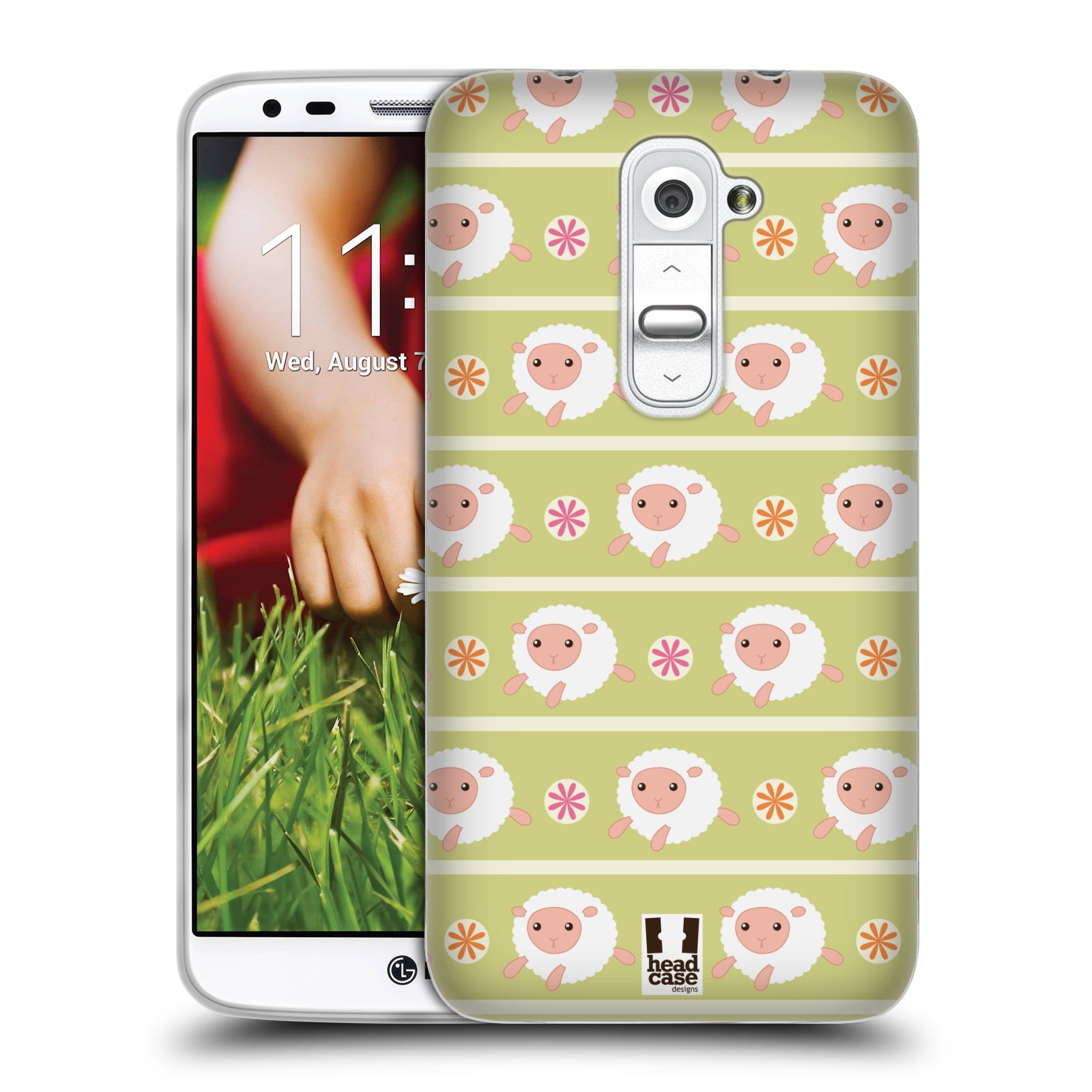 HEAD CASE silikonový obal na mobil LG G2 vzor roztomilé zvířecí vzory ovečky