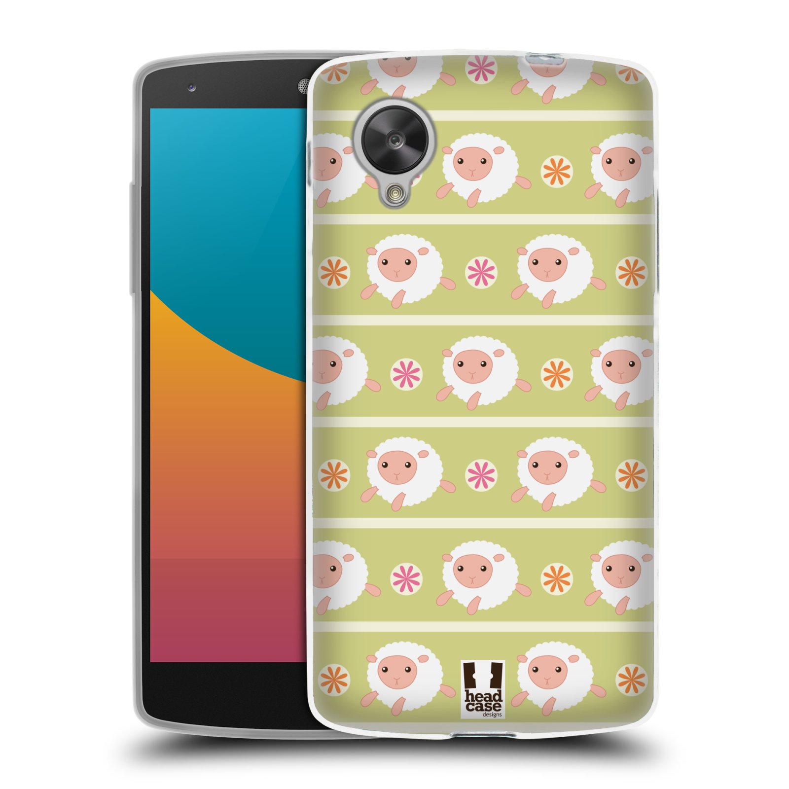 HEAD CASE silikonový obal na mobil LG NEXUS 5 (D821) vzor roztomilé zvířecí vzory ovečky