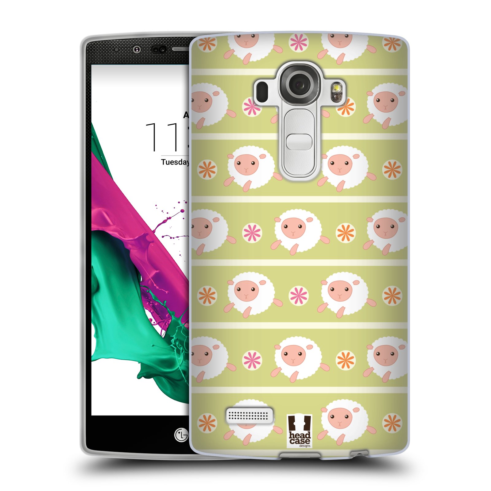 HEAD CASE silikonový obal na mobil LG G4 vzor roztomilé zvířecí vzory ovečky