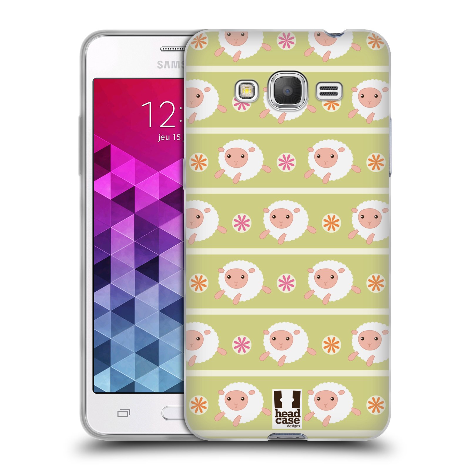 HEAD CASE silikonový obal na mobil Samsung Galaxy GRAND PRIME vzor roztomilé zvířecí vzory ovečky