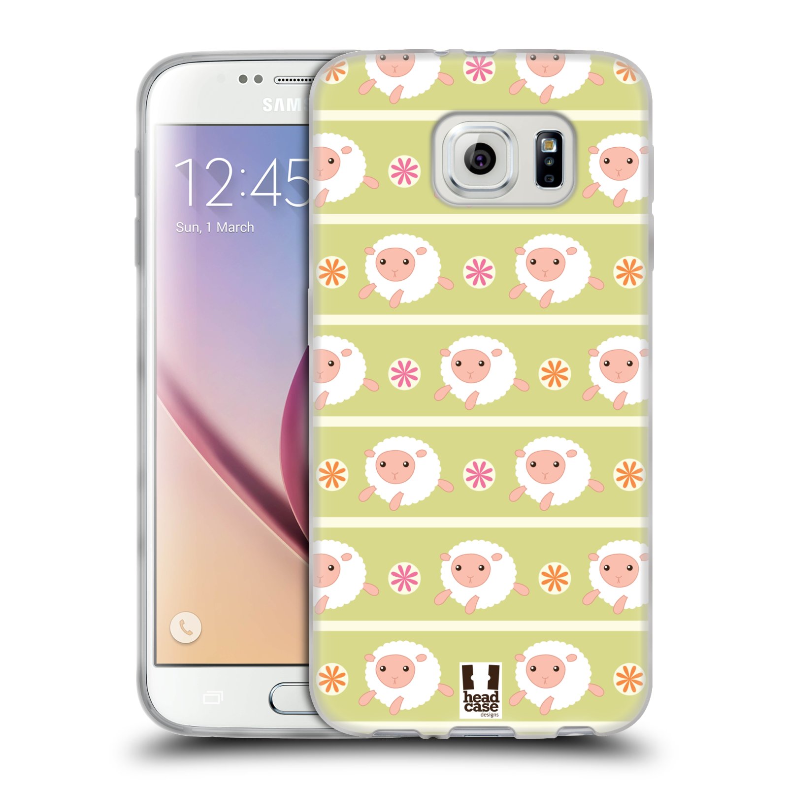 HEAD CASE silikonový obal na mobil Samsung Galaxy S6 vzor roztomilé zvířecí vzory ovečky