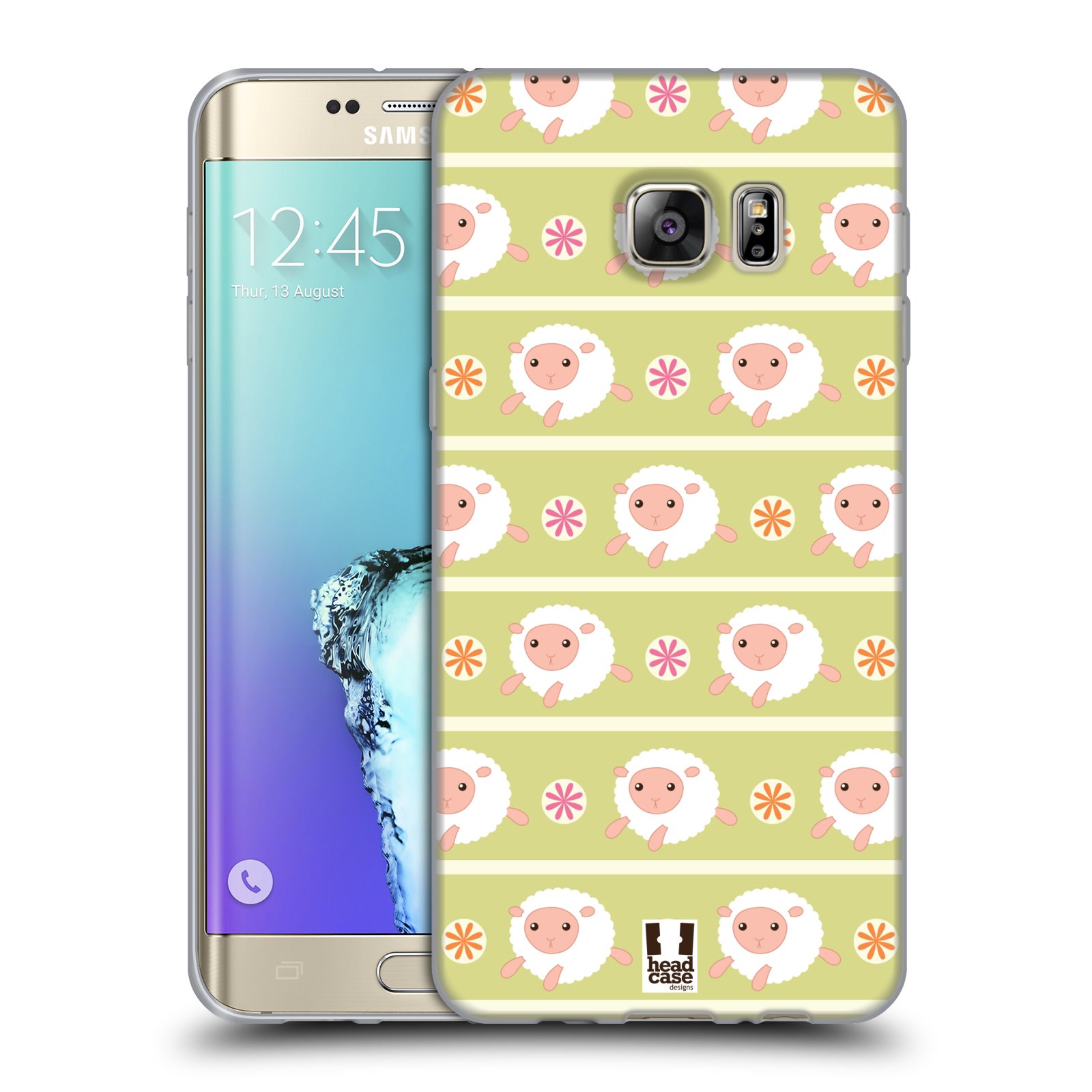 HEAD CASE silikonový obal na mobil Samsung Galaxy S6 EDGE PLUS vzor roztomilé zvířecí vzory ovečky