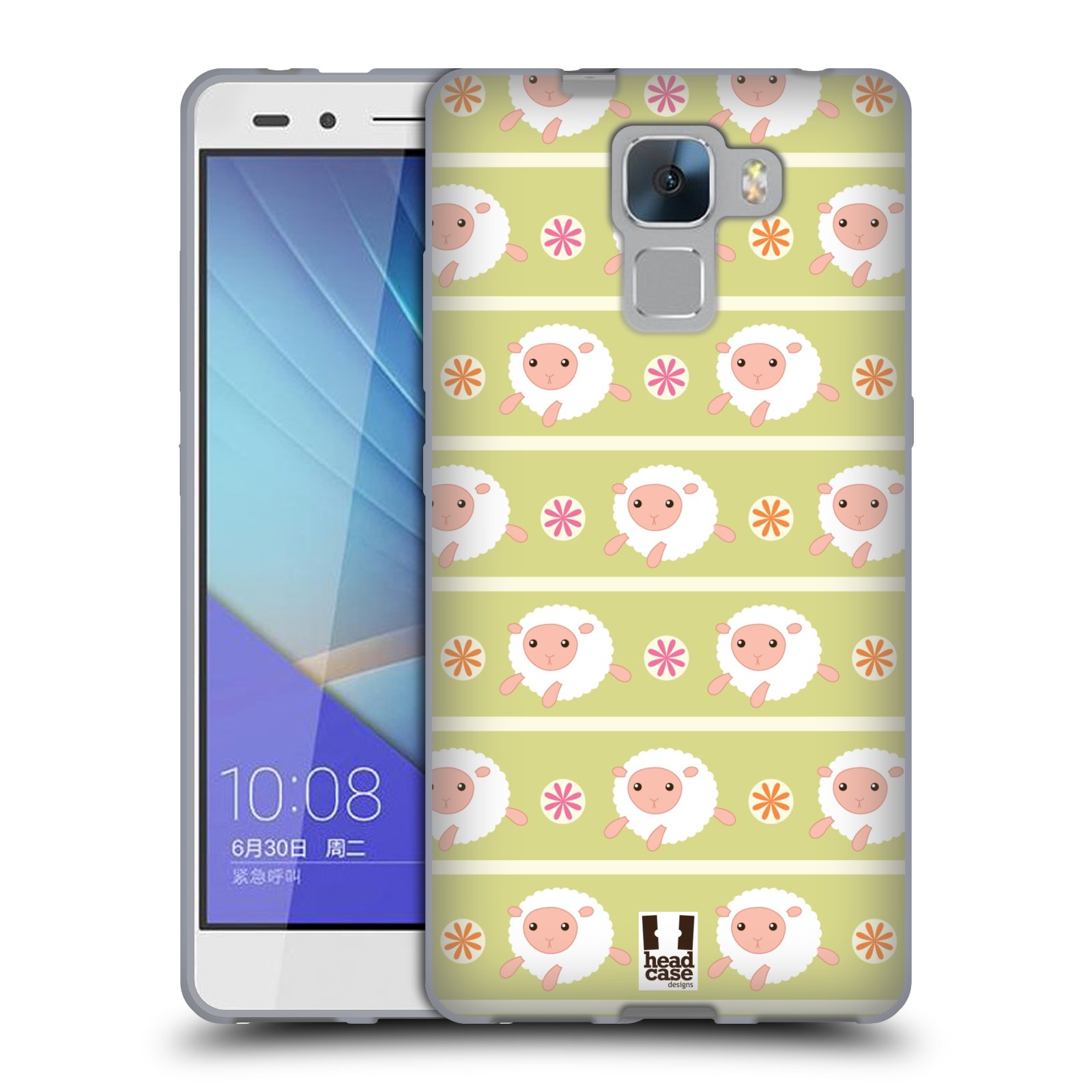 HEAD CASE silikonový obal na mobil HUAWEI HONOR 7 vzor roztomilé zvířecí vzory ovečky