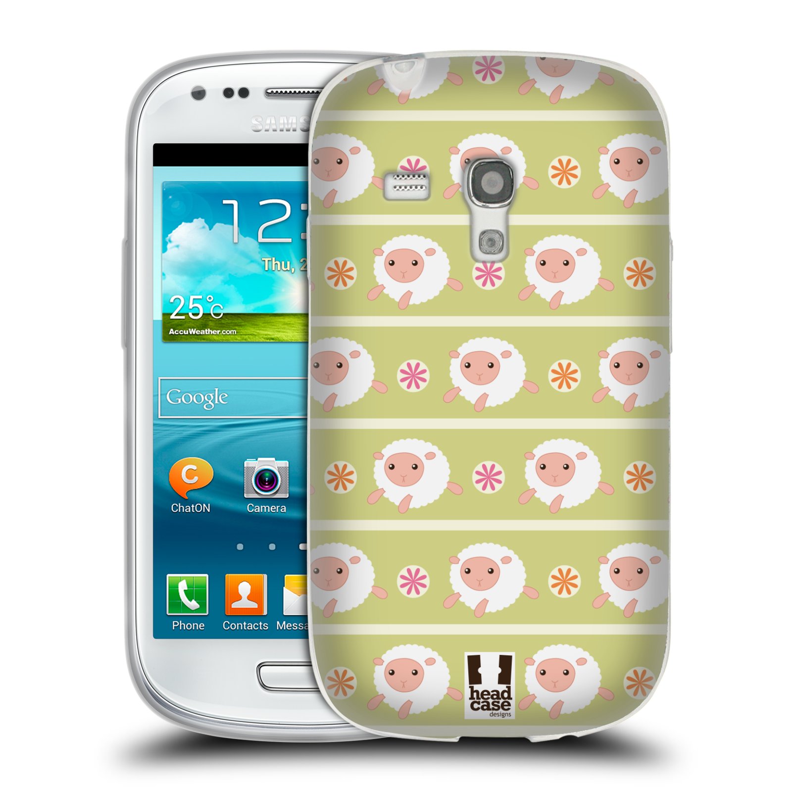 HEAD CASE silikonový obal na mobil Samsung Galaxy S3 MINI i8190 vzor roztomilé zvířecí vzory ovečky