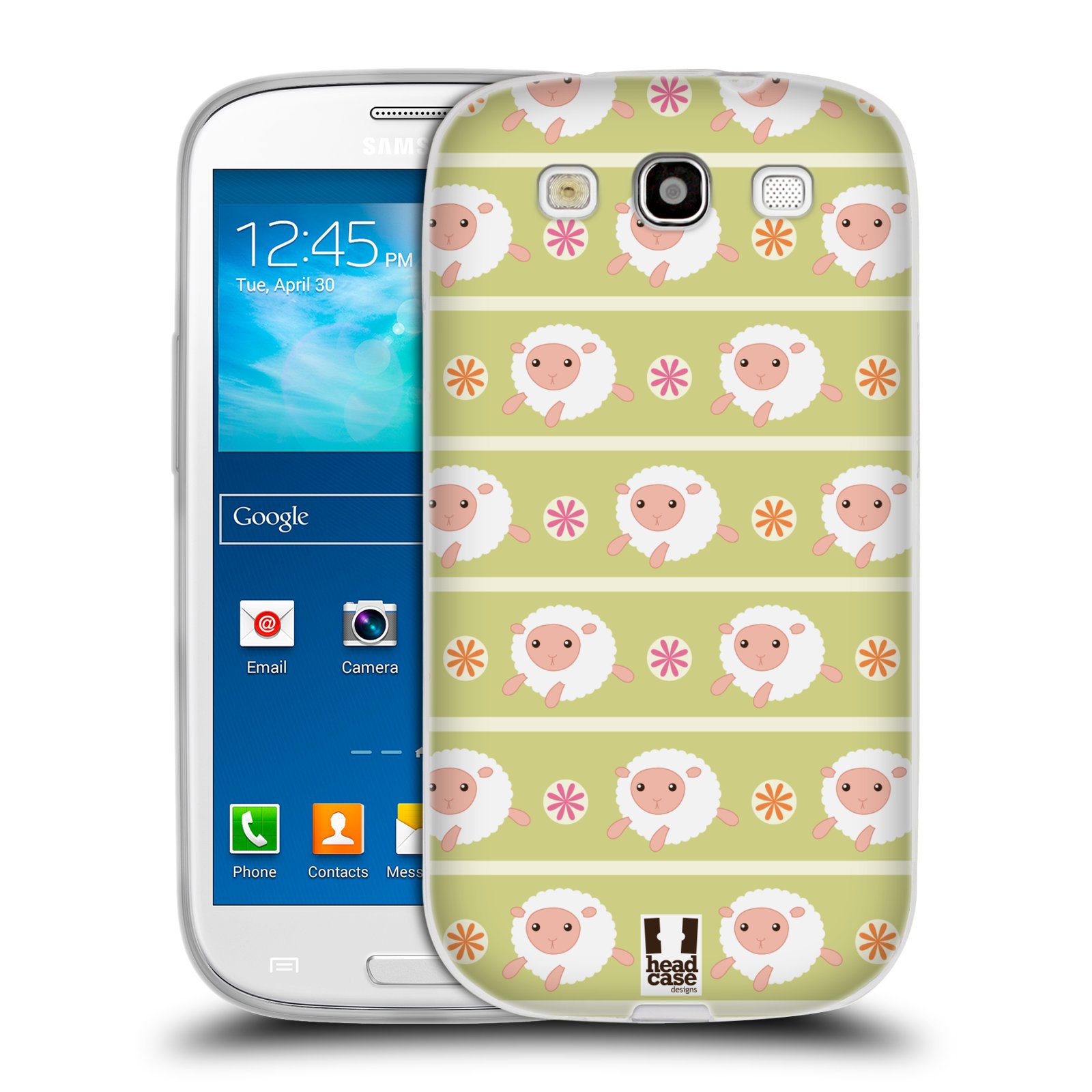 HEAD CASE silikonový obal na mobil Samsung Galaxy S3 i9300 vzor roztomilé zvířecí vzory ovečky