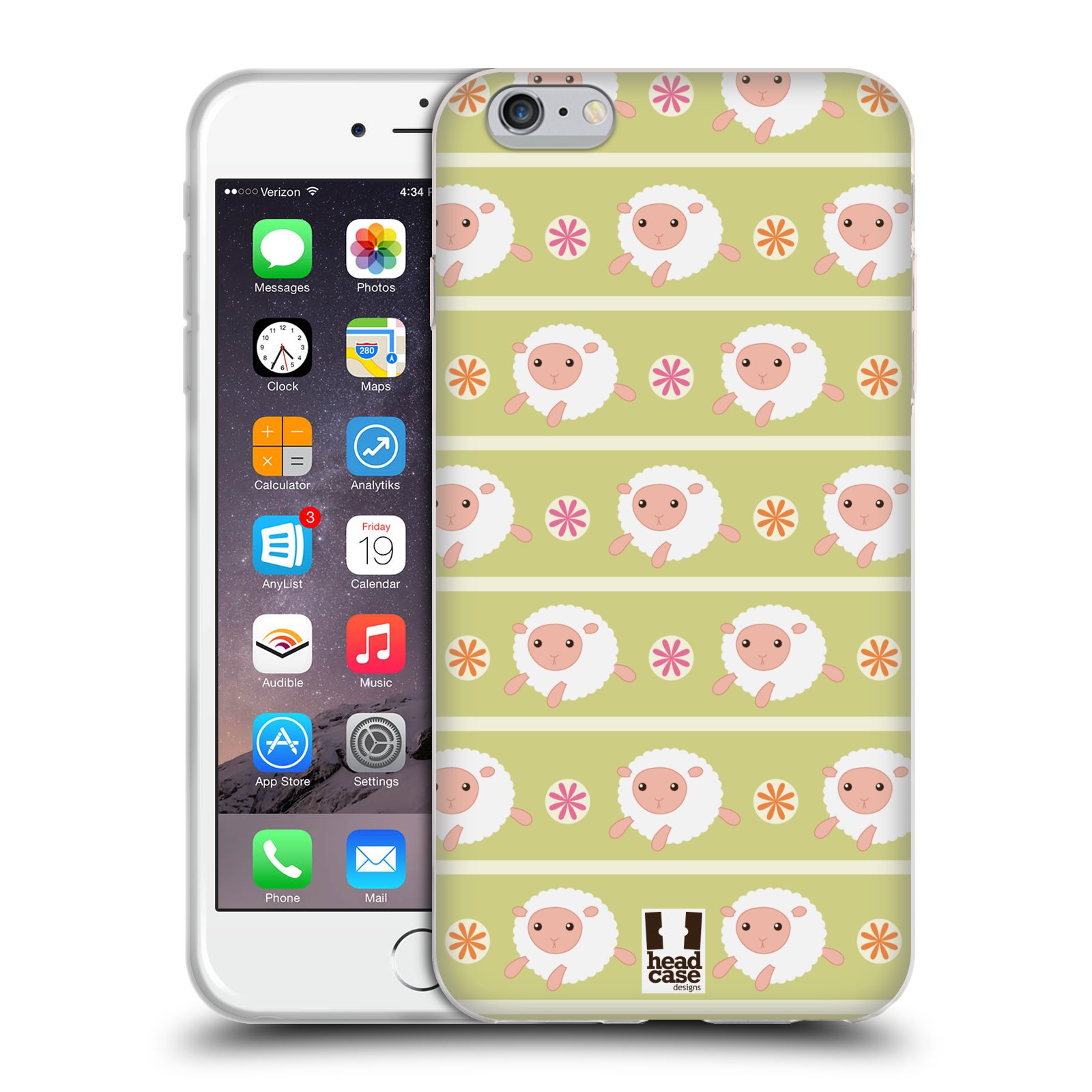HEAD CASE silikonový obal na mobil Apple Iphone 6 PLUS/ 6S PLUS vzor roztomilé zvířecí vzory ovečky
