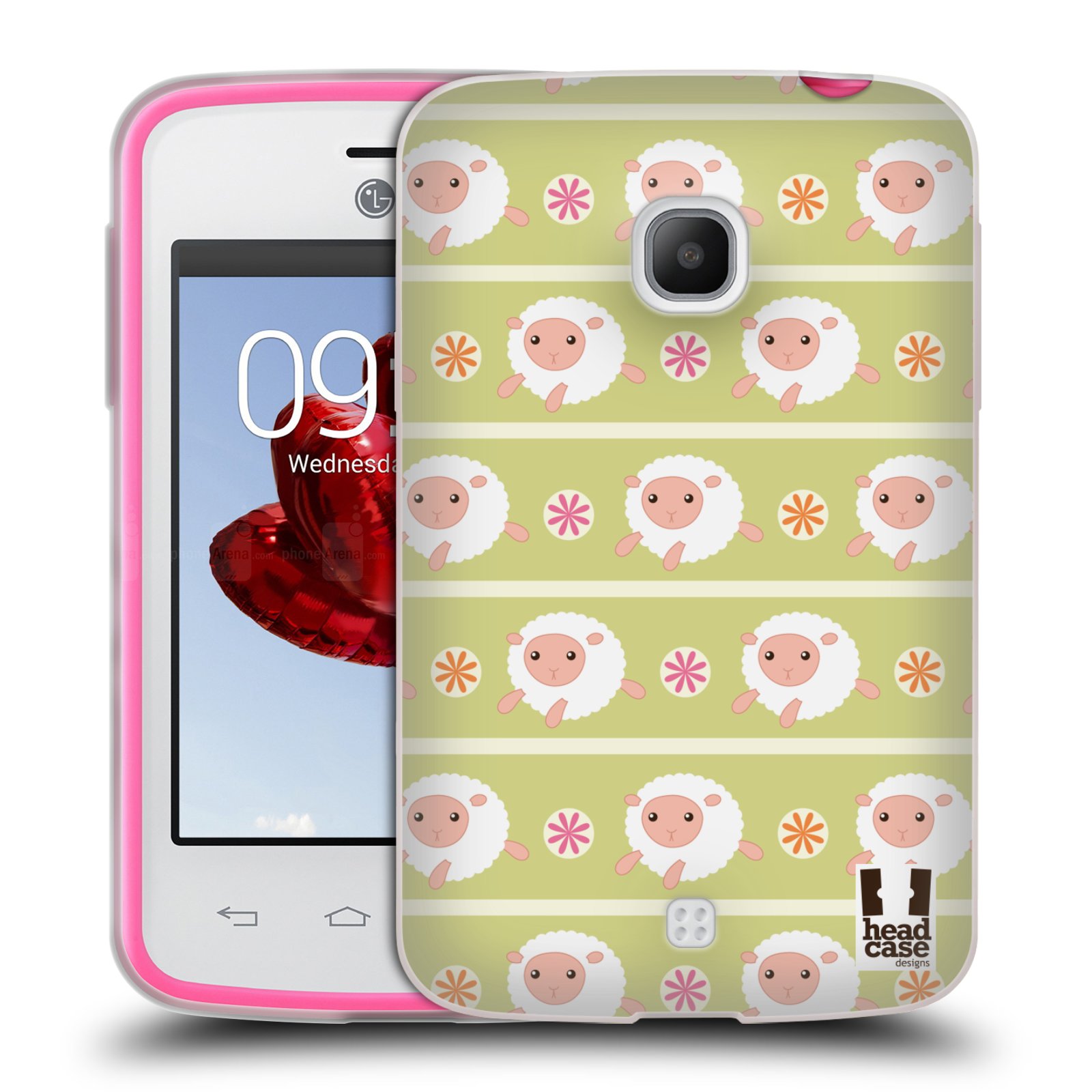 HEAD CASE silikonový obal na mobil LG L30 vzor roztomilé zvířecí vzory ovečky