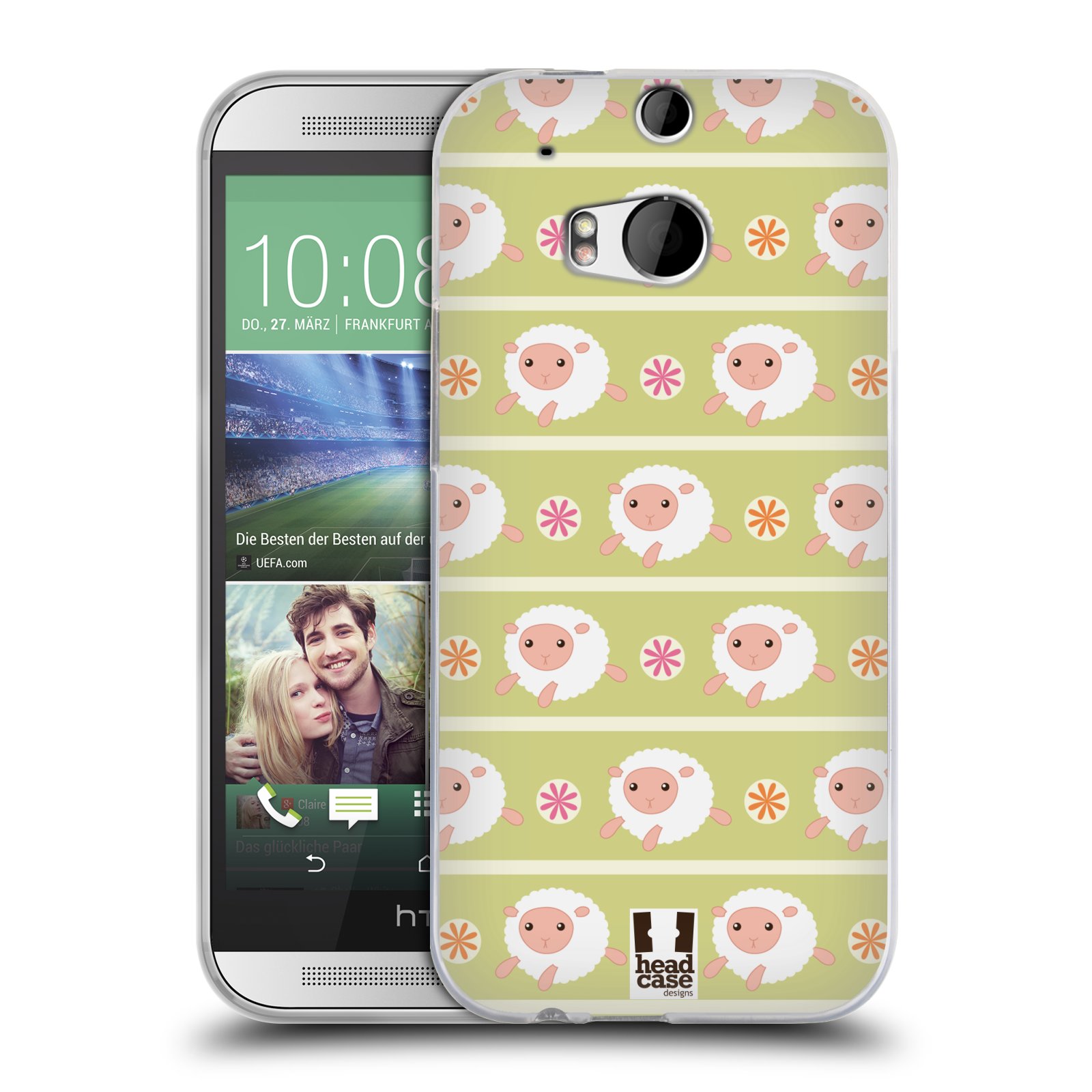 HEAD CASE silikonový obal na mobil HTC ONE (M8) vzor roztomilé zvířecí vzory ovečky