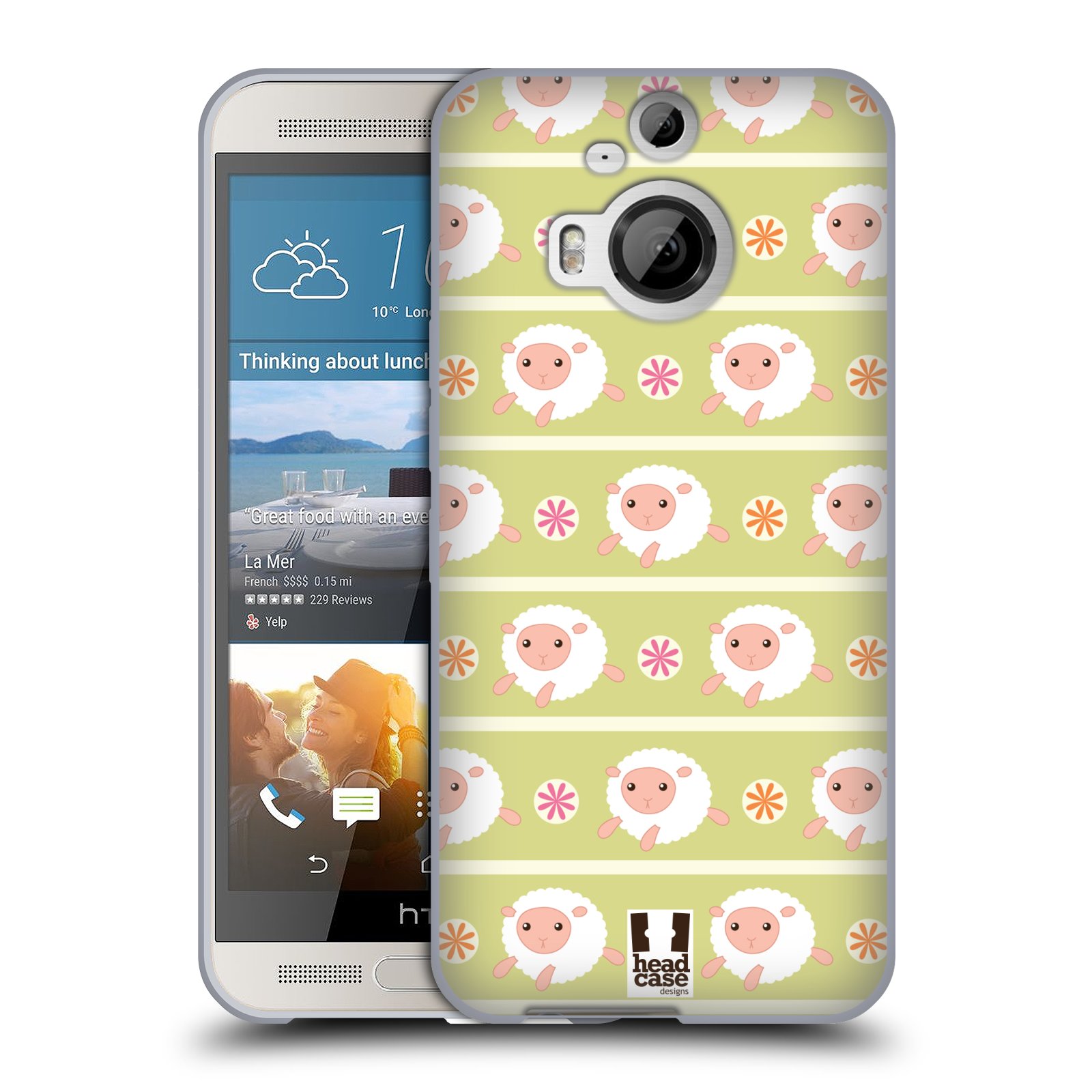 HEAD CASE silikonový obal na mobil HTC ONE M9+(PLUS) vzor roztomilé zvířecí vzory ovečky